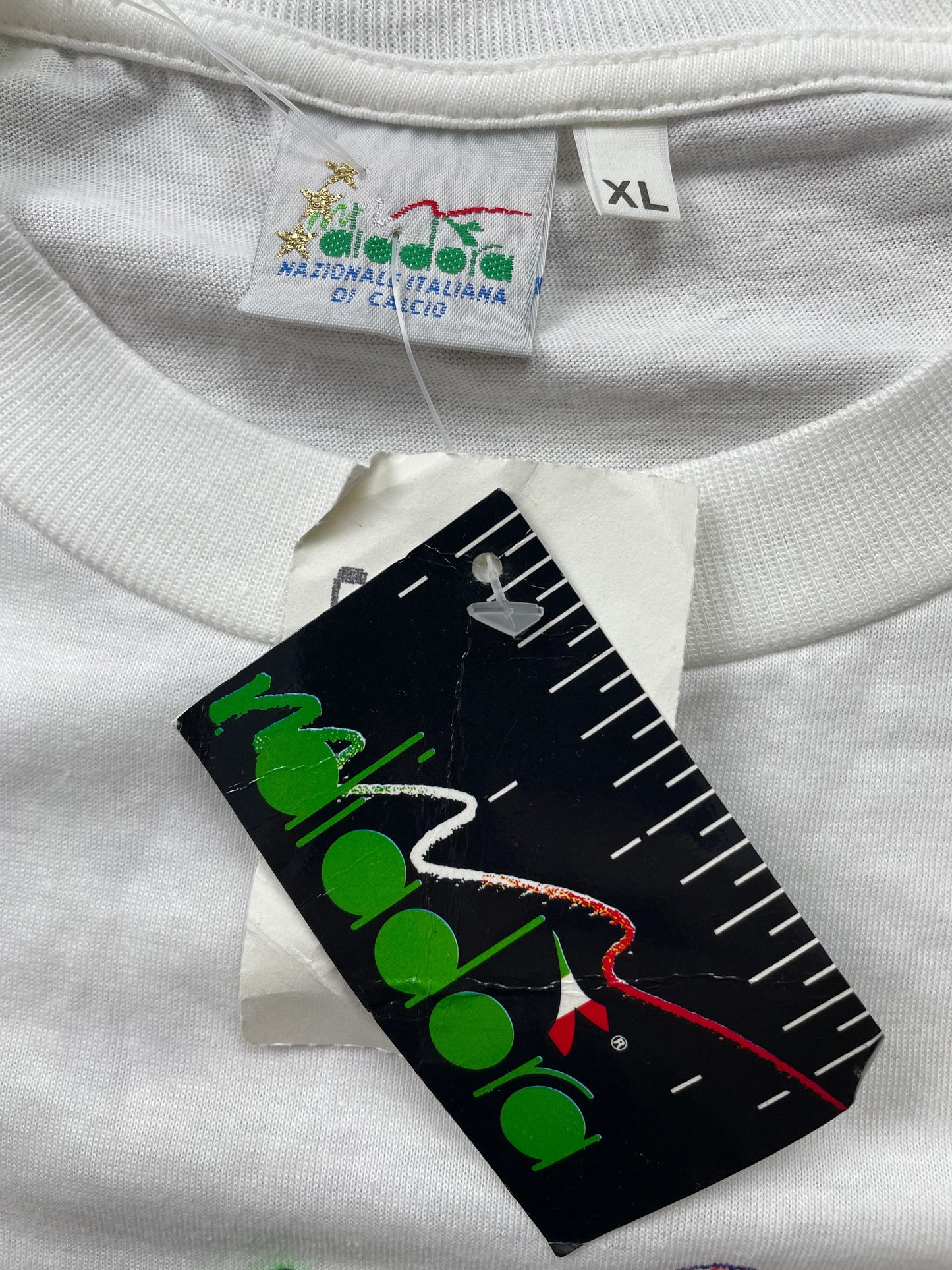 T-Shirt • 1990 • World Cup 90 • Italia • Azzurri 90 Diadora Official T-Shirt • Size XL