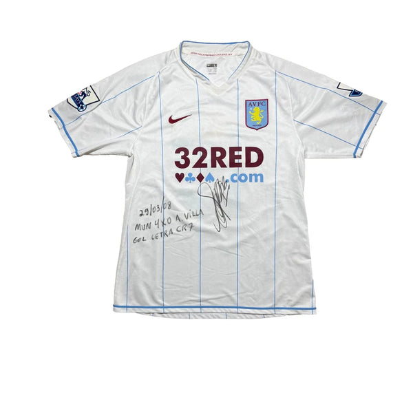 Aston Villa Away Shirt 2007 - 2008 (L) Petrov 19 Matchworn