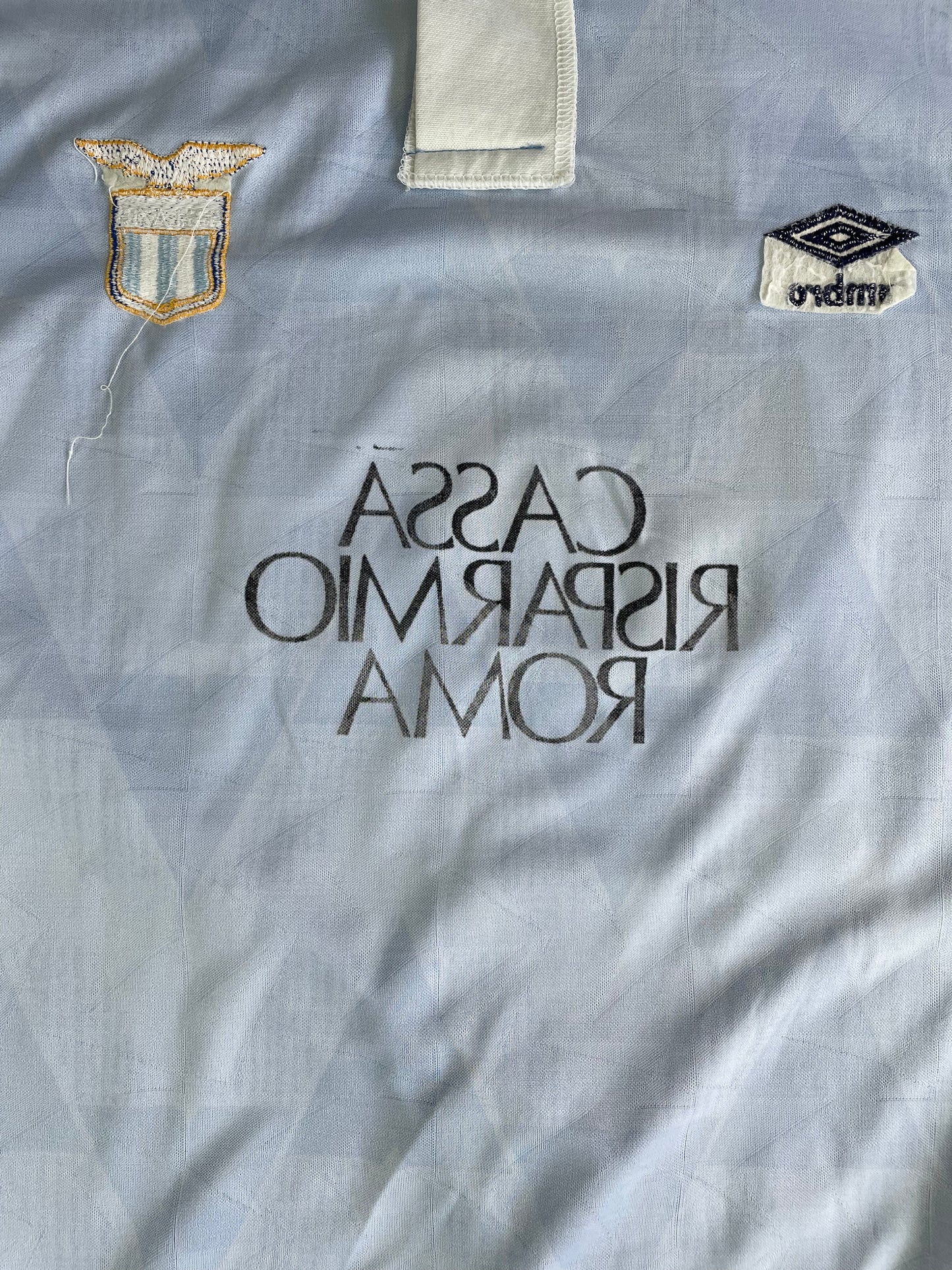 Match Shirt • Club • Lazio • 1989 • Umbro • Home • #4 • Match Worn