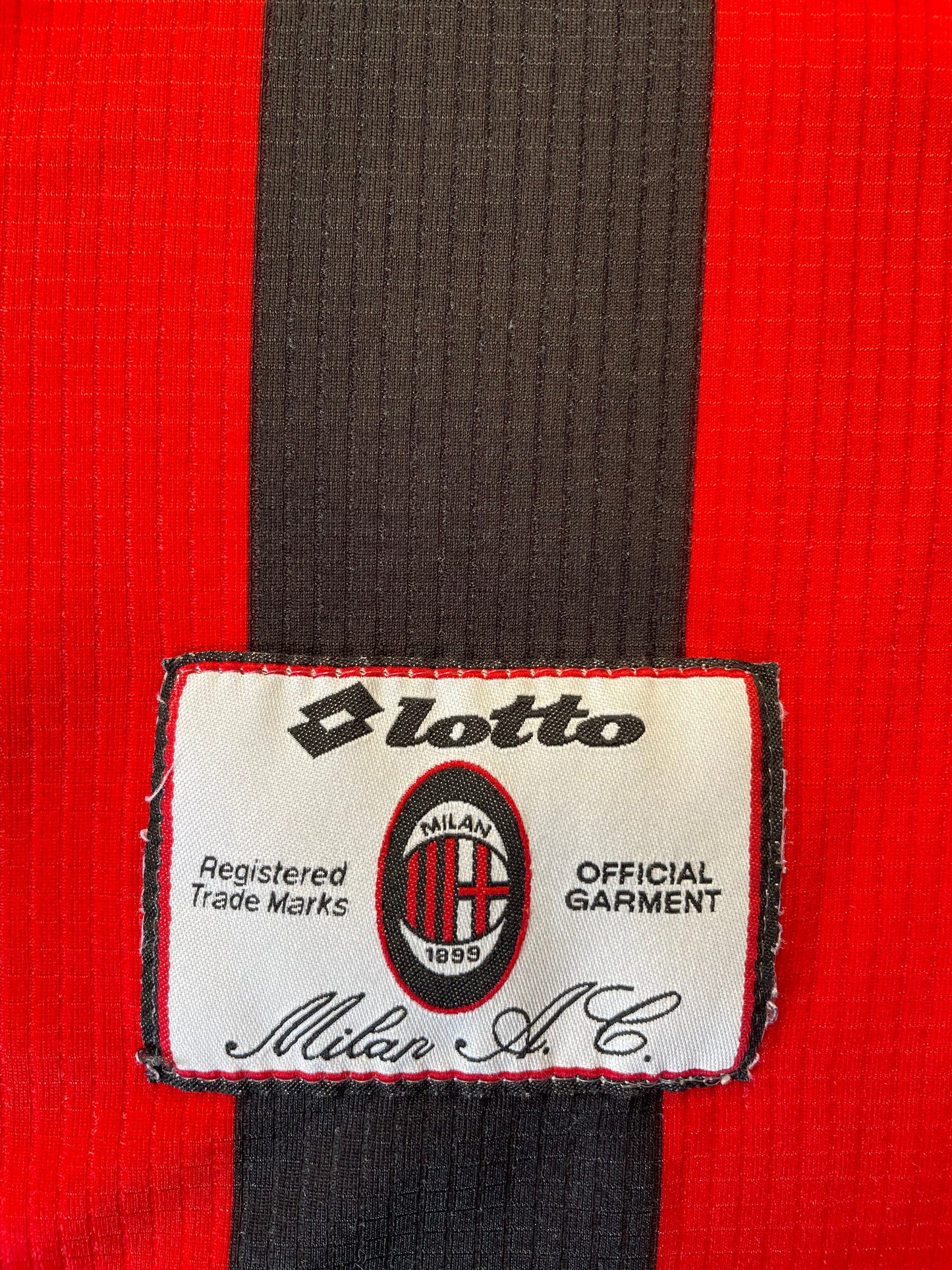 Store Shirt • AC Milan • 1997 • Lotto • Home • Size XL
