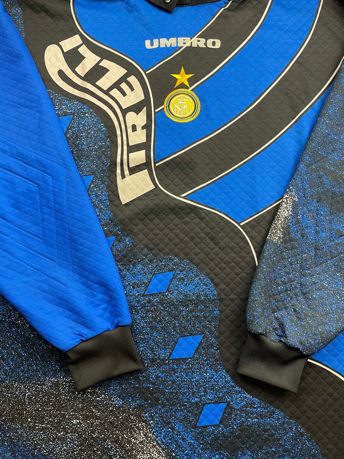 Match Shirt • Club • Inter • 1995 • Umbro • Keeper • #1 • Gianluca Pagliuca • Match Worn • Signed