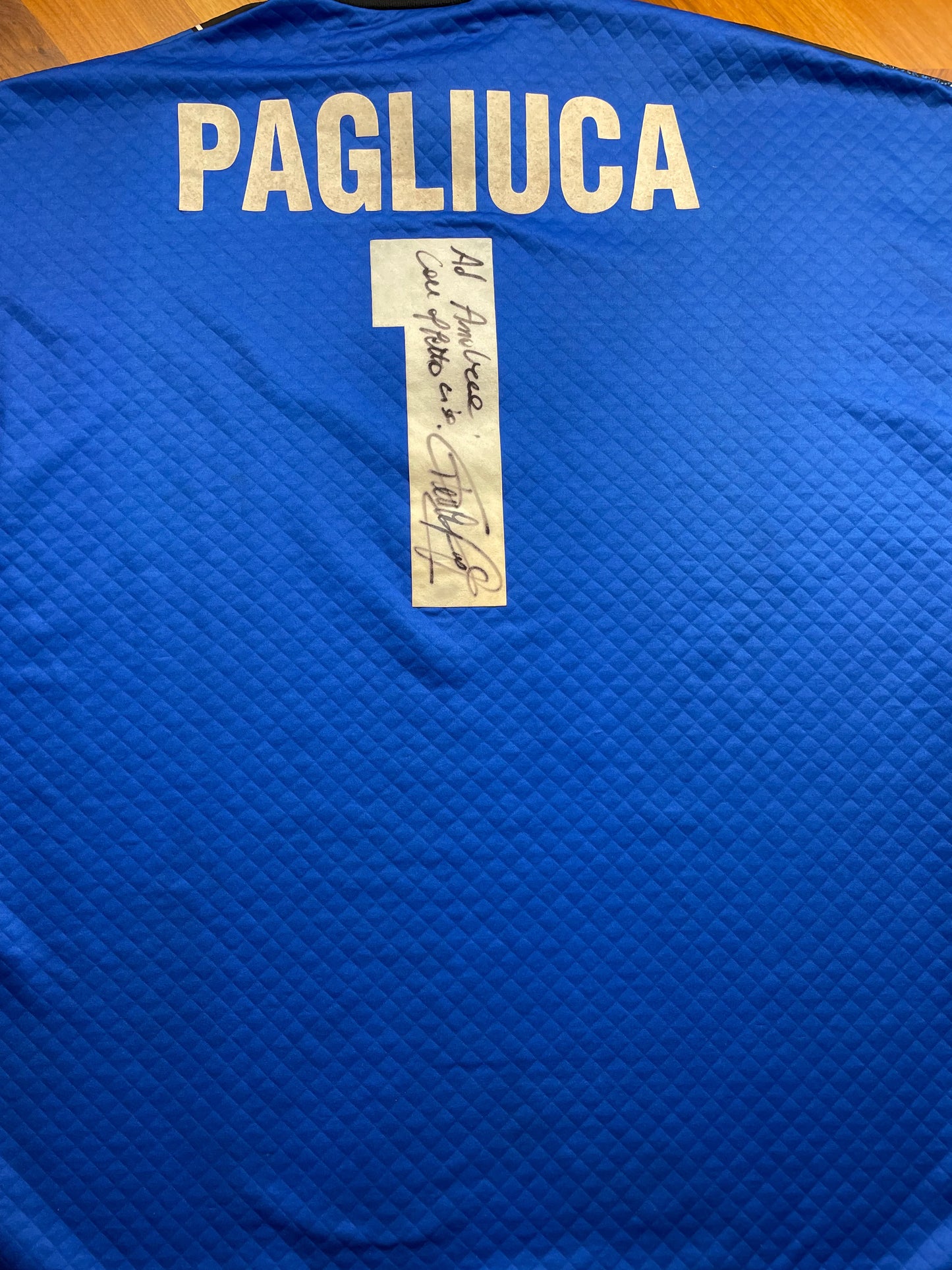 Match Shirt • Club • Inter • 1995 • Umbro • Keeper • #1 • Gianluca Pagliuca • Match Worn • Signed