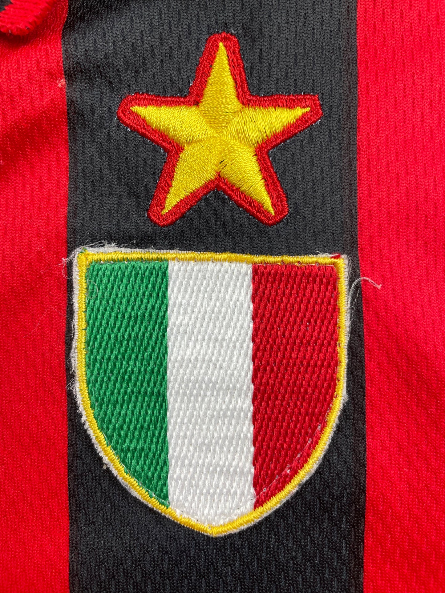 Match Shirt • Club • AC Milan • 1996 • Lotto • Home • #7 • Gianluigi Lentini • Match Prepared