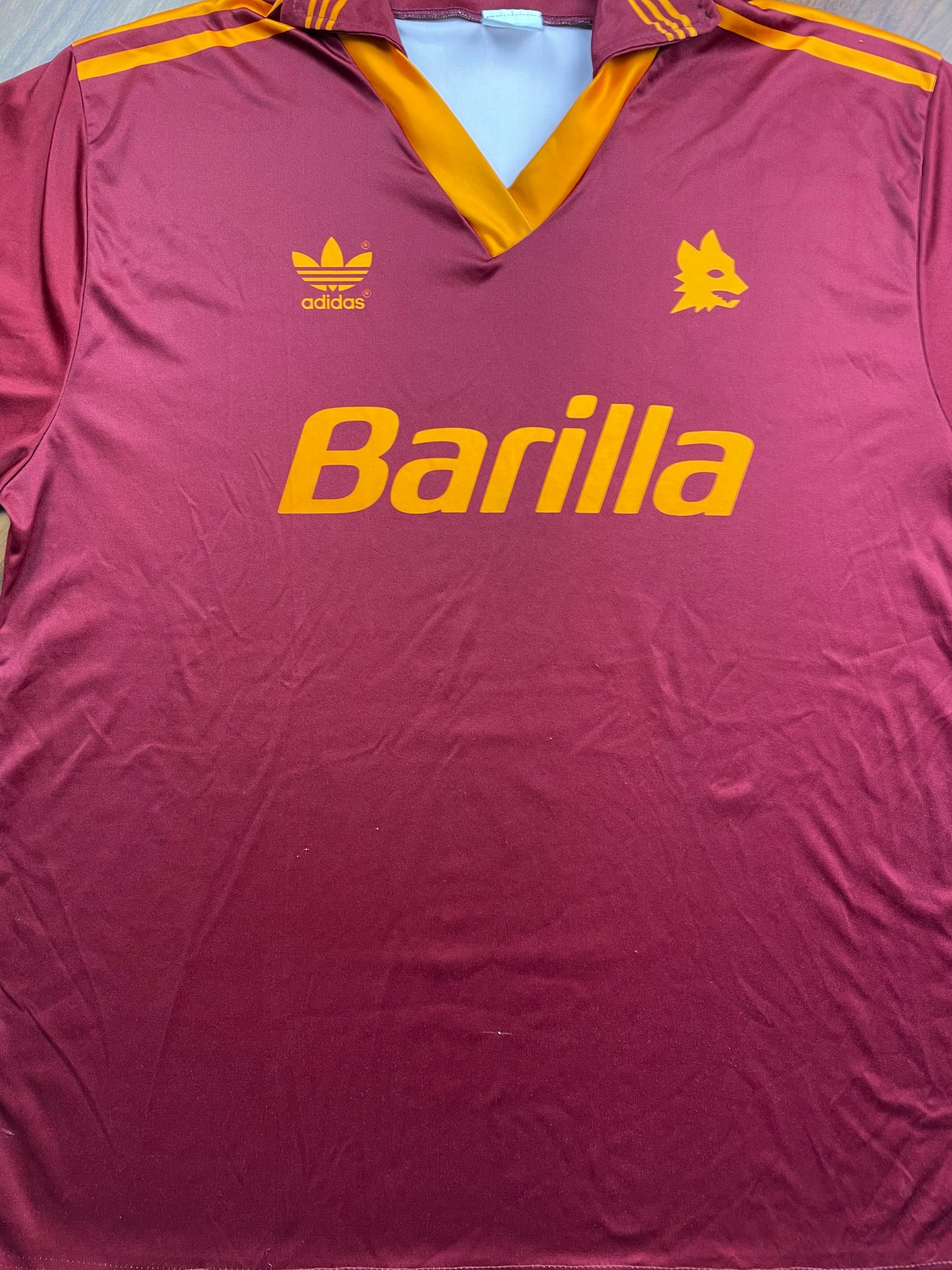 Match Shirt • Club • Roma • 1993 • Adidas • Home • #8 • Alessio Scarchilli • Match Worn