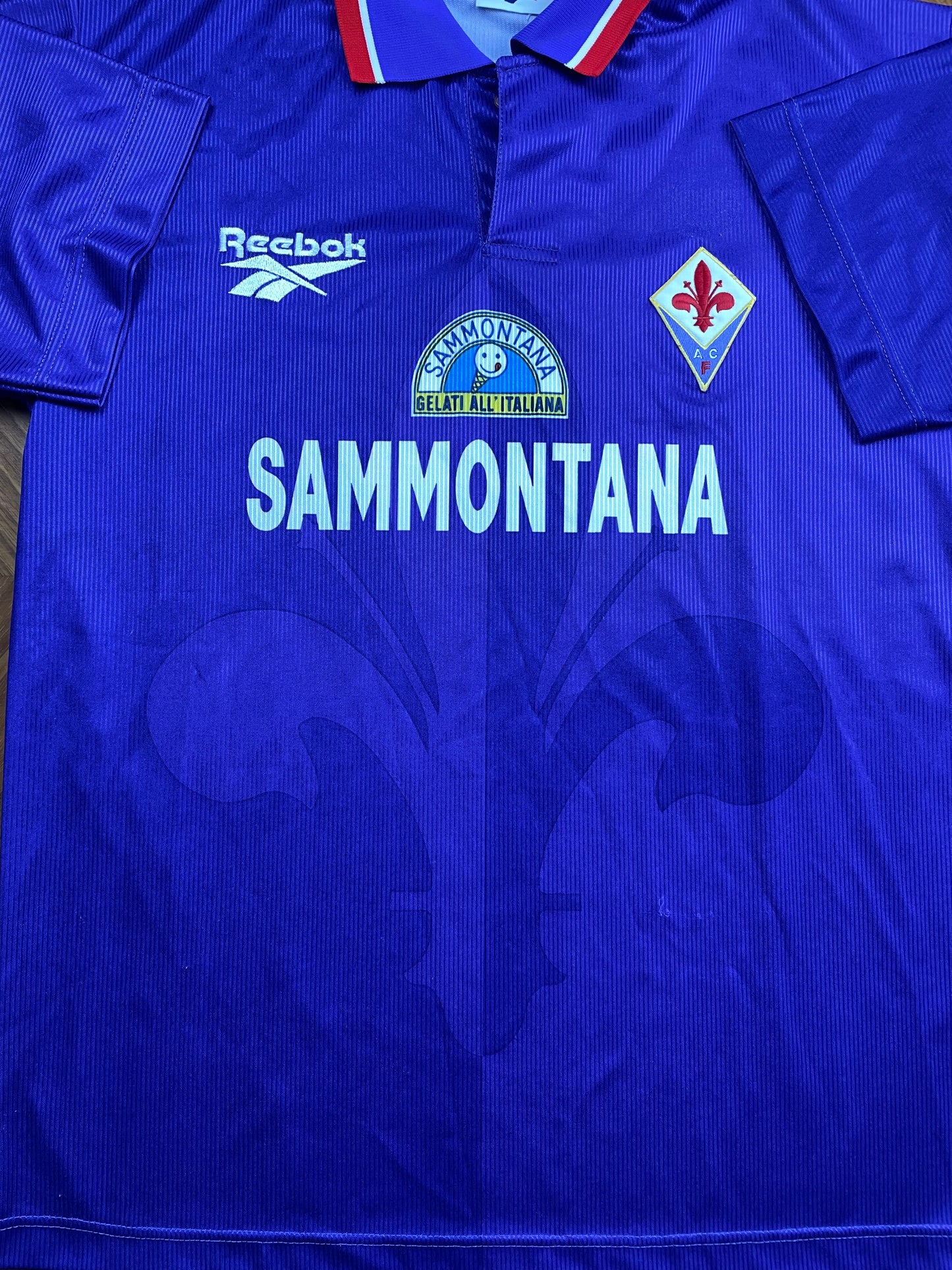 Match Shirt • Club • Fiorentina • 1996 • Reebok • Home • #11 • Luis Oliveira • Match Prepared