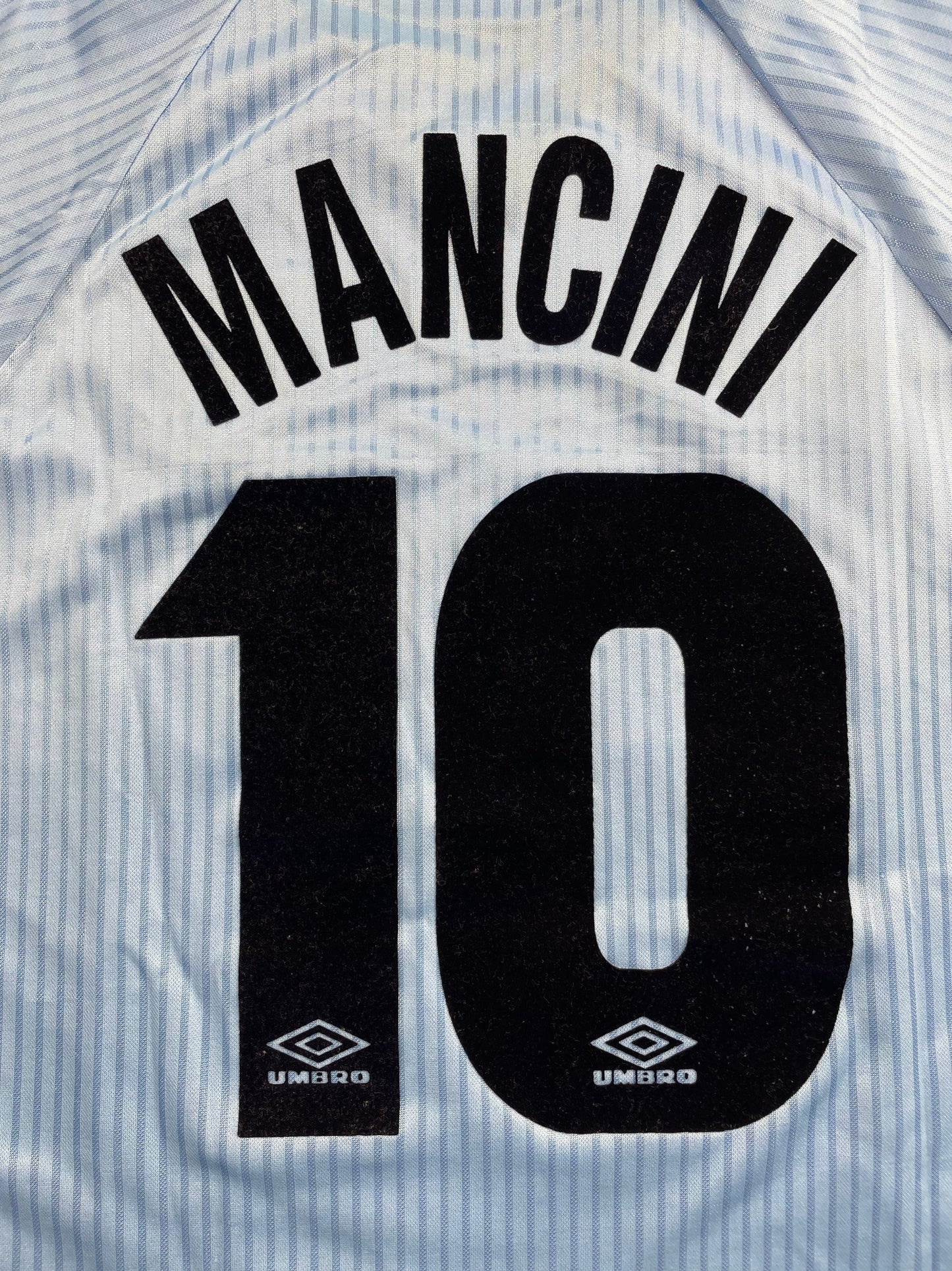 Match Shirt • Club • Lazio • 1997 • Umbro • Home • #10 • Roberto Mancini • Match Prepared