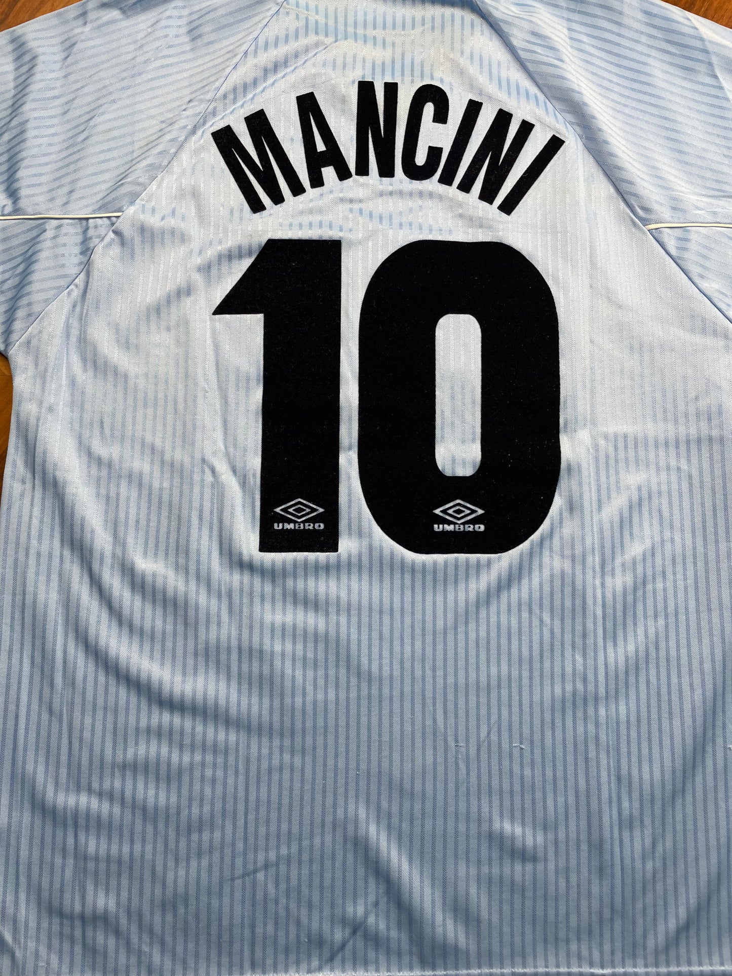 Match Shirt • Club • Lazio • 1997 • Umbro • Home • #10 • Roberto Mancini • Match Prepared