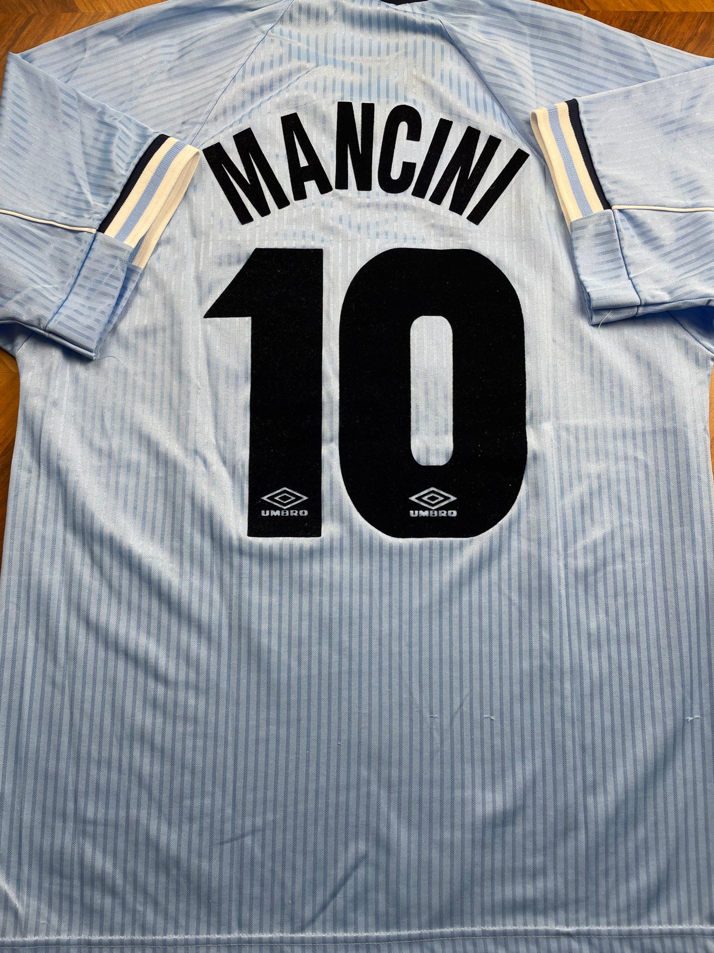 Match Shirt • Club • Lazio • 1997 • Umbro • Home • #10 • Roberto Mancini • Match Prepared