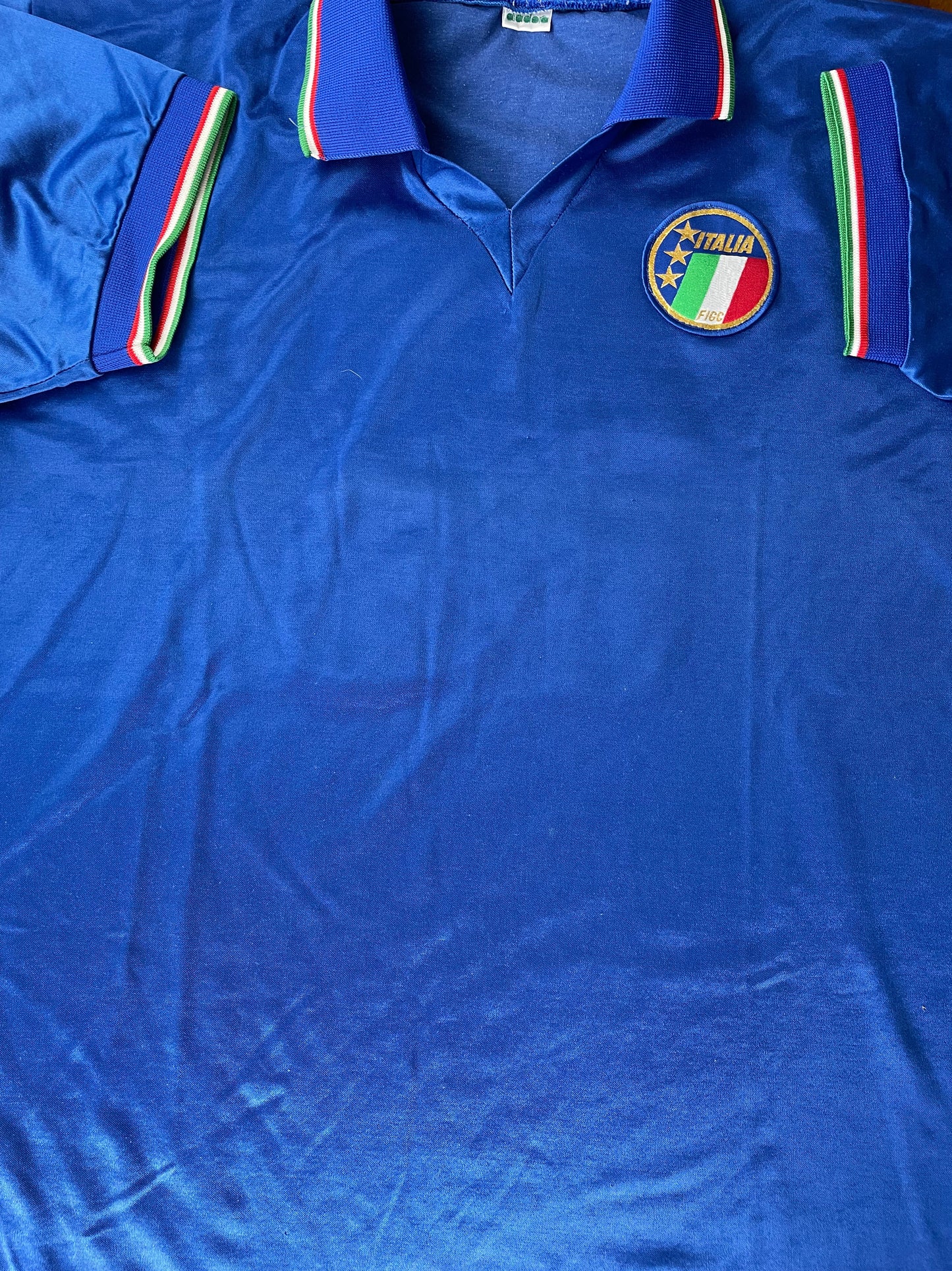 Match Shirt • National • Italia • 1989 • Diadora • Home • #11 • Fernando De Napoli • Match Worn