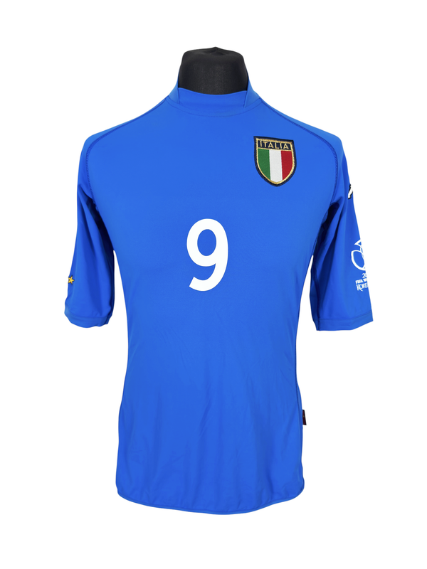 2002 Italy World Cup Home - Size L (S Fit) - Inzaghi 9