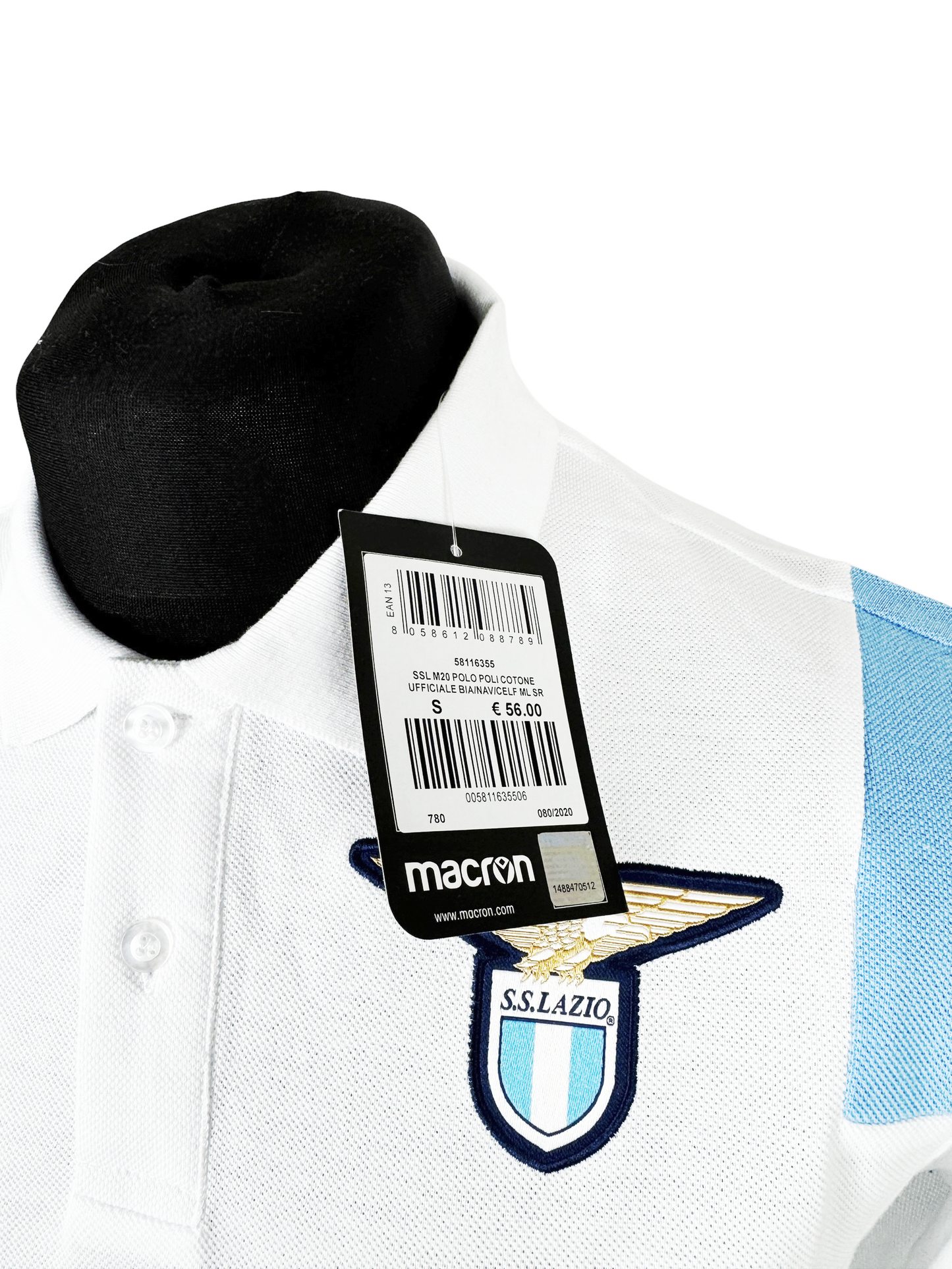 Lazio 2020-21 L/S Polo - Size S - BNWT