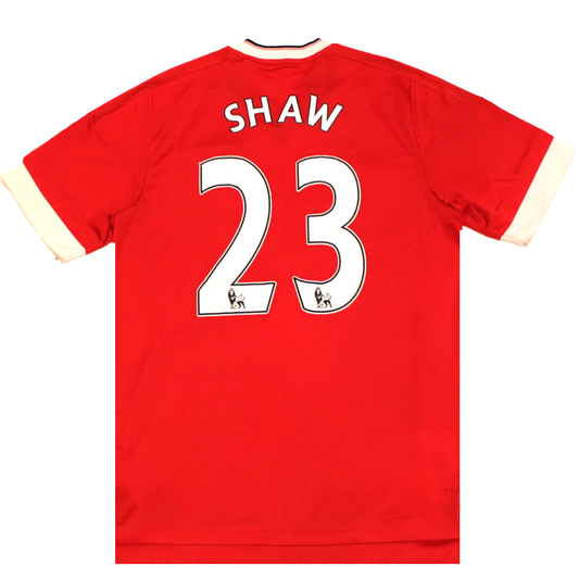 Manchester United 2015-2016 Home Shirt SHAW (Excellent) M