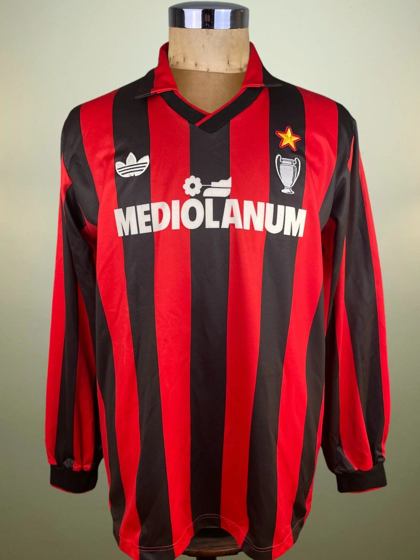 Match Shirt • Club • AC Milan • 1990 • Adidas • Home  • #3 • Paolo Maldini • Match Worn • Player Certified