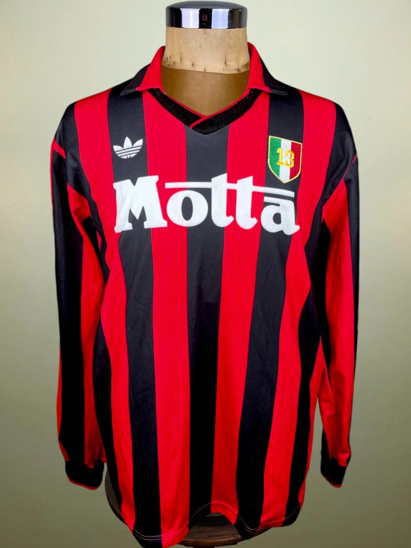 Match Shirt • Club • AC Milan • 1992 • Adidas • Home • Celebratory 13th Scudetto Player Issue Shirt
