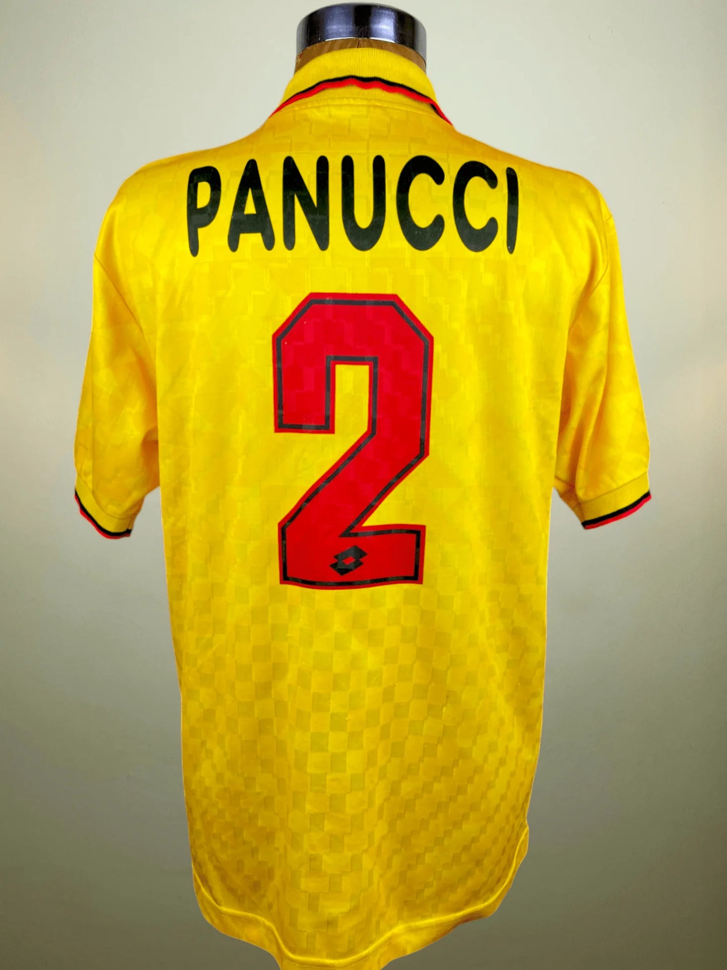 Match Shirt • Club • AC Milan • 1995 • Lotto • Third • #2 • Christian Panucci • Match Worn