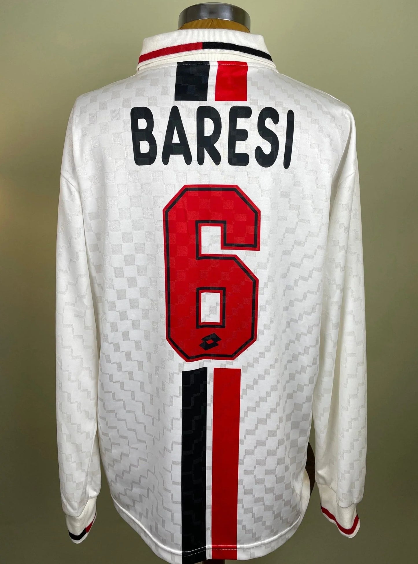 Match Shirt • Club • AC Milan • 1995 • Lotto • Away • #6 • Franco Baresi • Match Worn