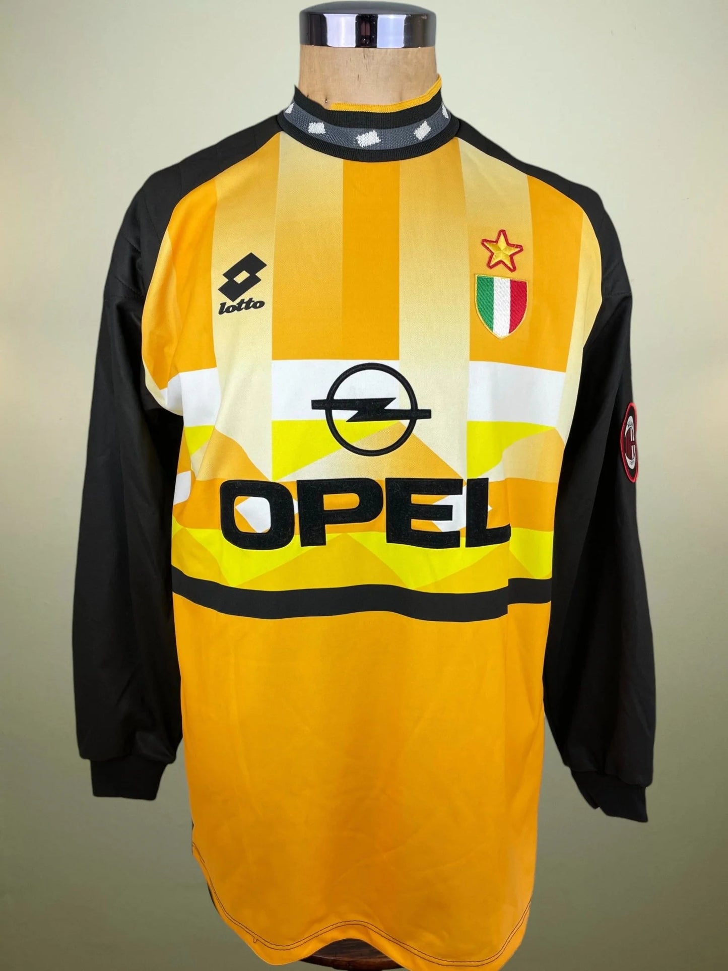 Match Shirt • Club • AC Milan • 1996 • Lotto • Keeper • #1 • Sebastiano Rossi • Match Worn • Signed