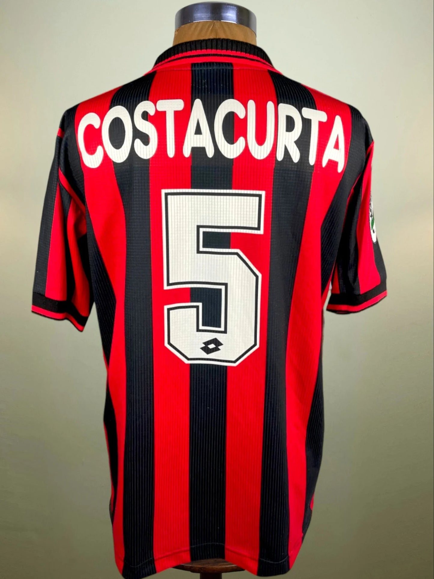 Match Shirt • Club • AC Milan • 1997 • Lotto • Home • #5 • Alessandro Costacurta • Match Worn