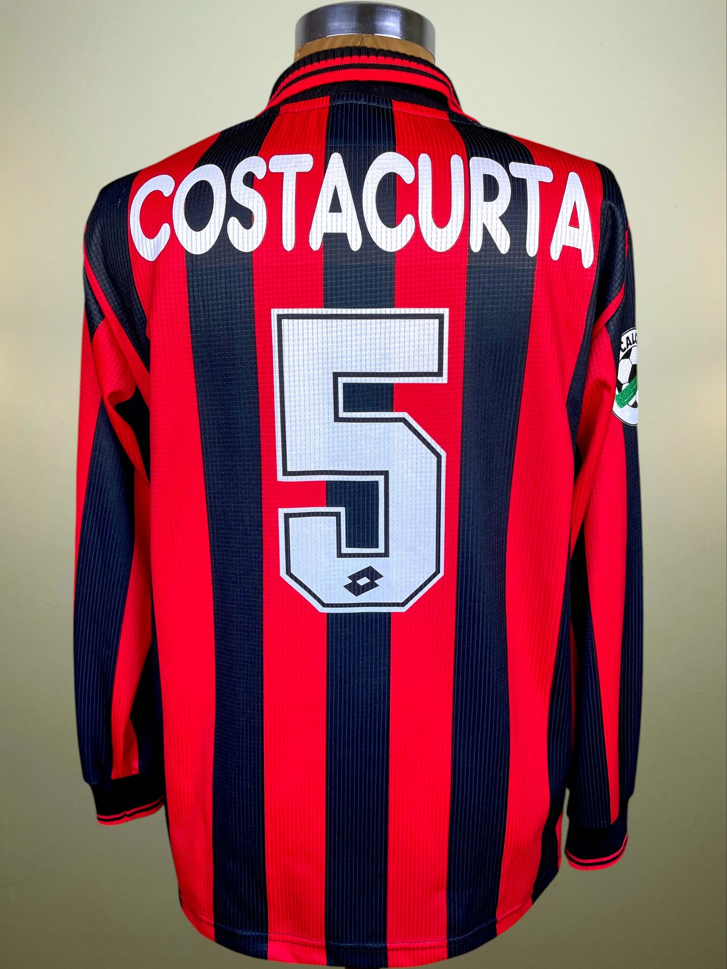 Match Shirt • Club • AC Milan • 1997 • Lotto • Home • #5 • Alessandro Costacurta • Match Worn