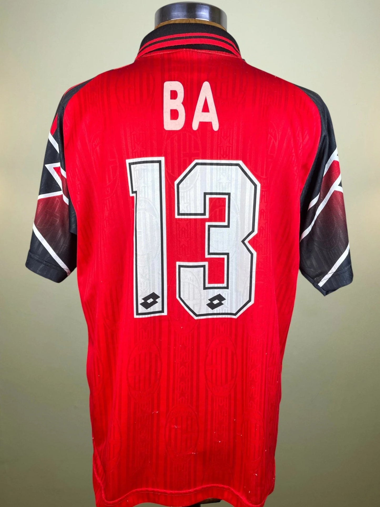 Match Shirt • Club • AC Milan • 1997 • Lotto • Special Kit • #13 • Ibrahim Ba • Match Worn vs Atletico Minero