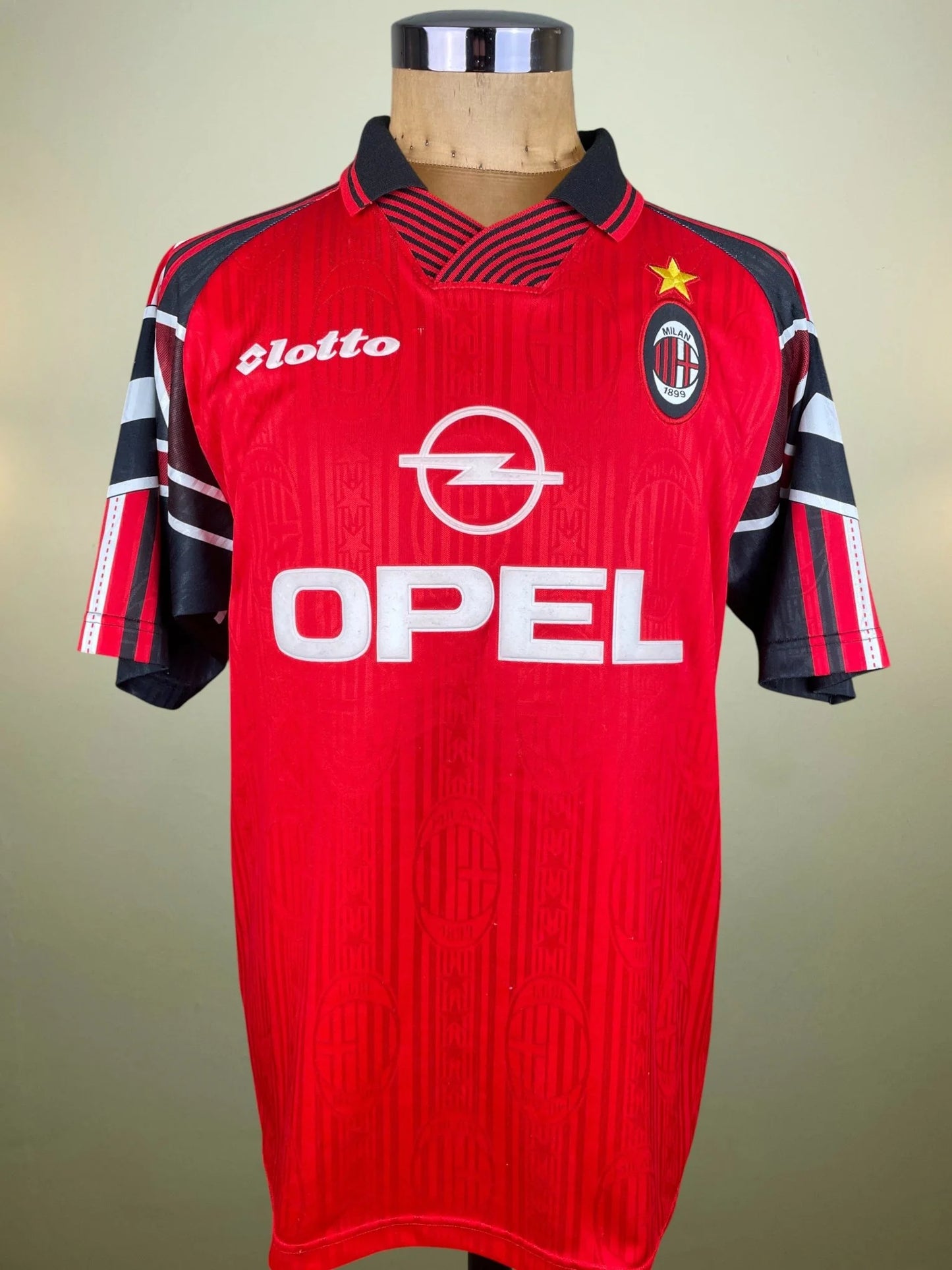 Match Shirt • Club • AC Milan • 1997 • Lotto • Special Kit • #13 • Ibrahim Ba • Match Worn vs Atletico Minero