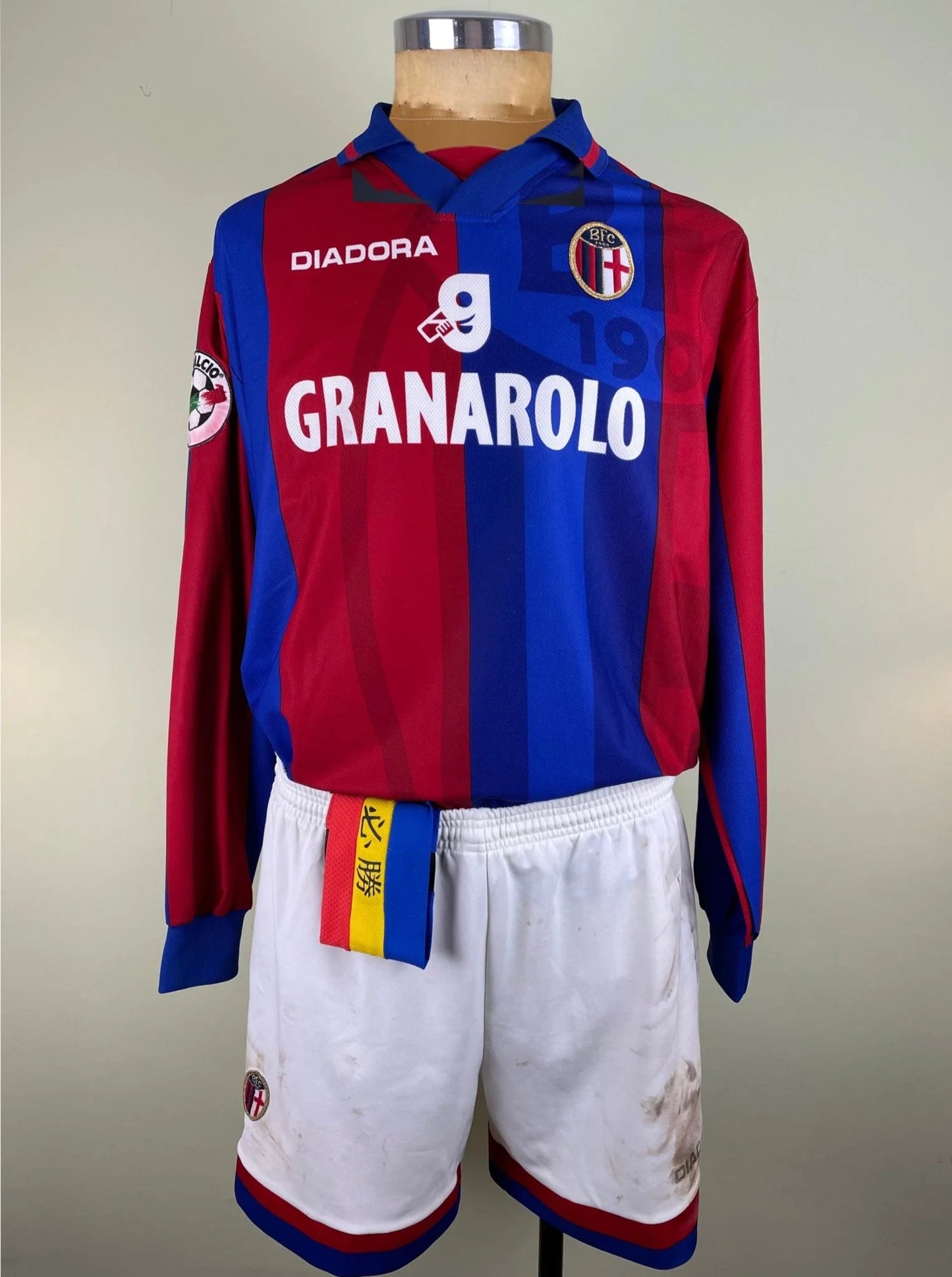Match Shirt • Club • Bologna • 1997 • Diadora • Home • #10 • Roberto Baggio • Match Worn