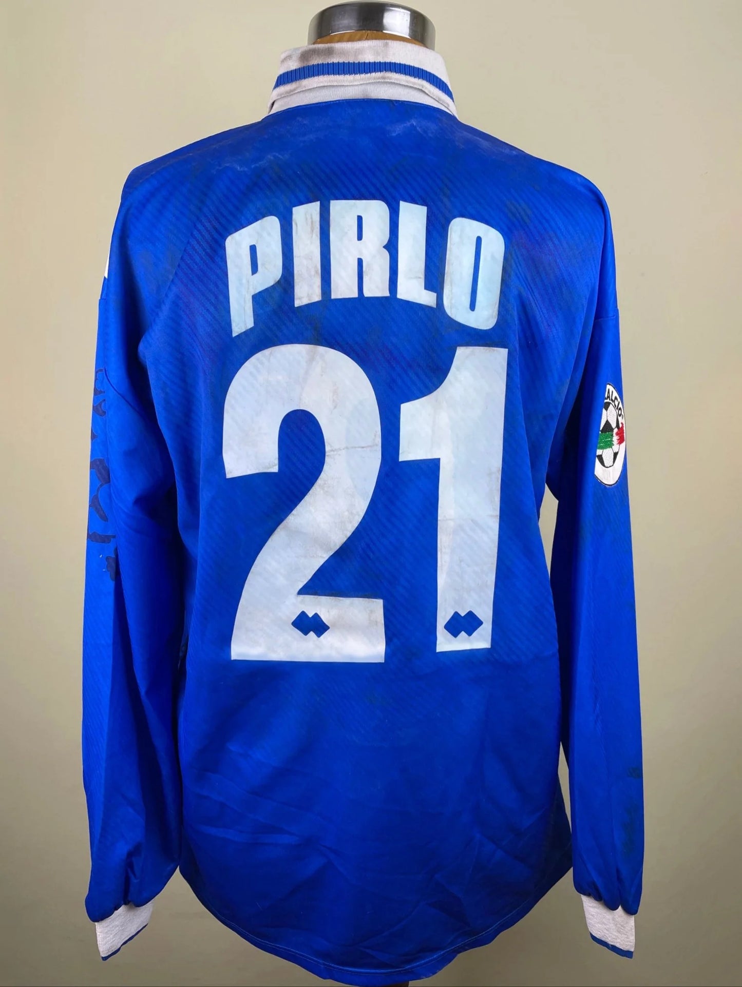 Match Shirt • Club • Brescia • 1997 • Errea • Home • #21 • Andrea Pirlo • Match Worn • Unwashed