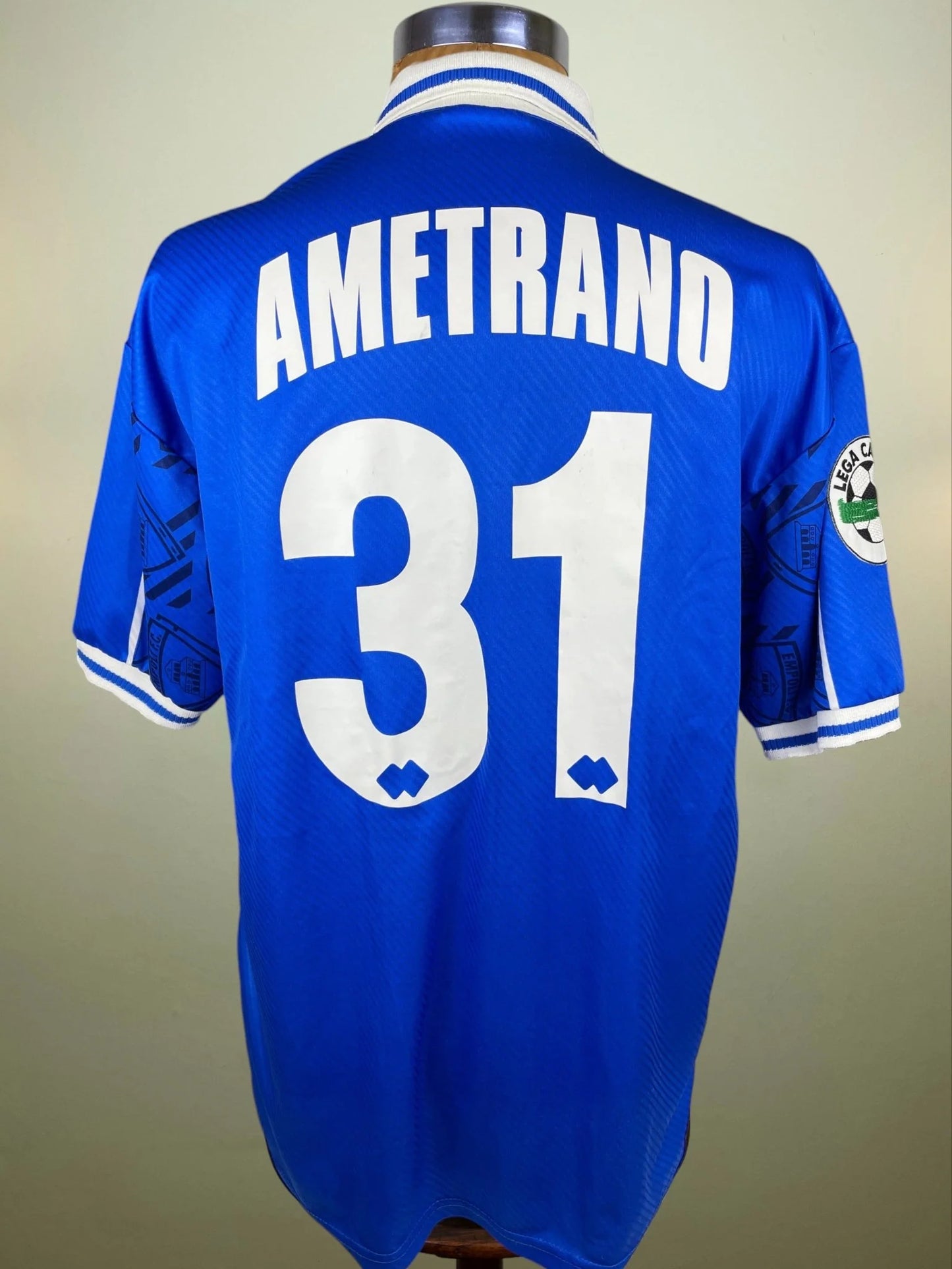 Match Shirt • Club • Empoli • 1997 • Errea • Home • #31 • Raffaele Ametrano • Match Worn