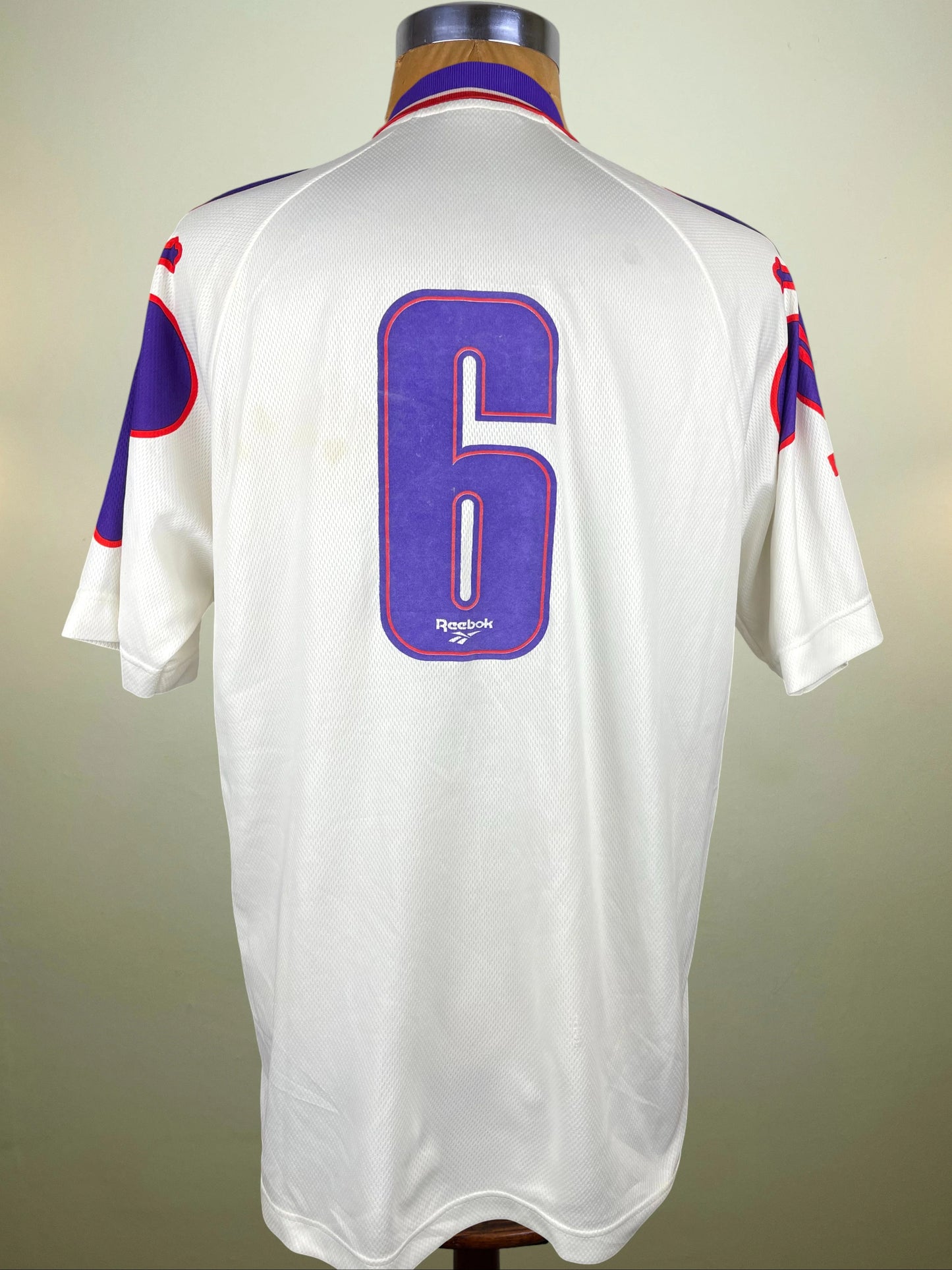 Match Shirt • Club • Fiorentina • 1995 • Reebok • Away • #6 • Match Prepared • Size XL