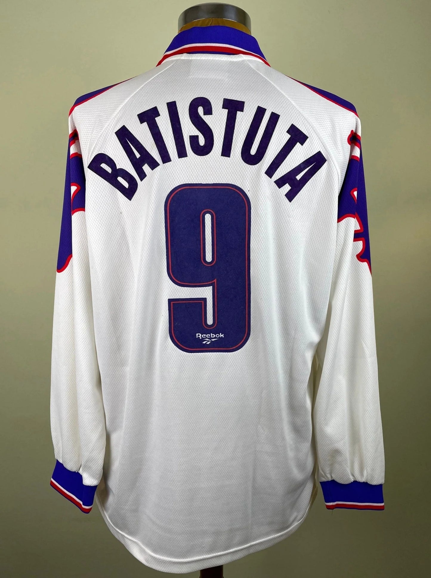Match Shirt • Club • Fiorentina • 1995 • Reebok • Away • #9 • Gabriel Batistuta • Match Worn