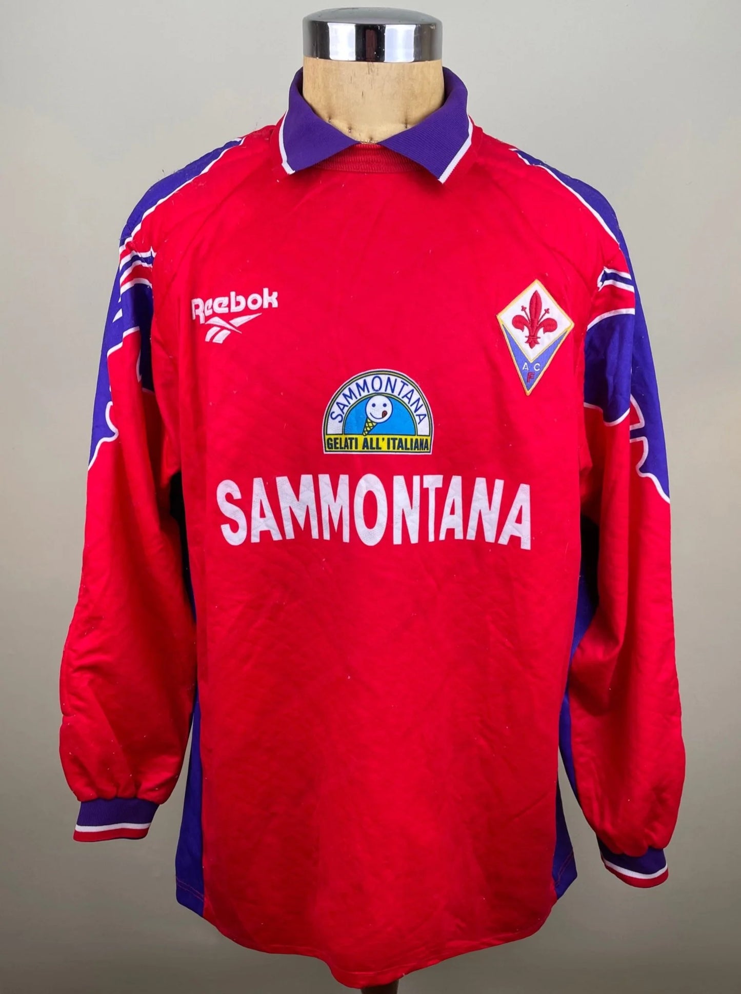 Match Shirt • Club • Fiorentina • 1995 • Reebok • Keeper • #1 • Francesco Toldo • Match Worn