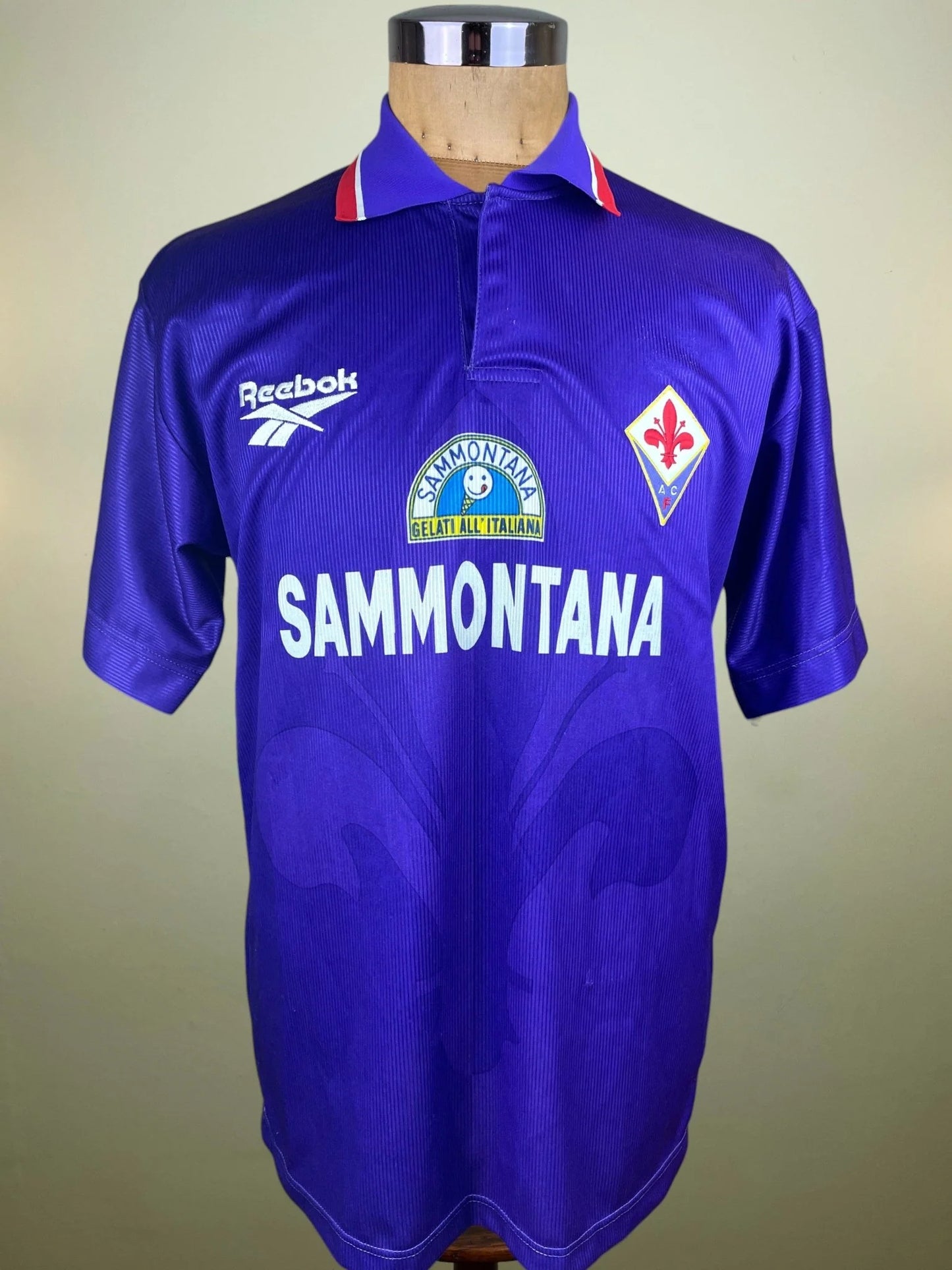 Match Shirt • Club • Fiorentina • 1996 • Reebok • Home • #11 • Luis Oliveira • Match Prepared