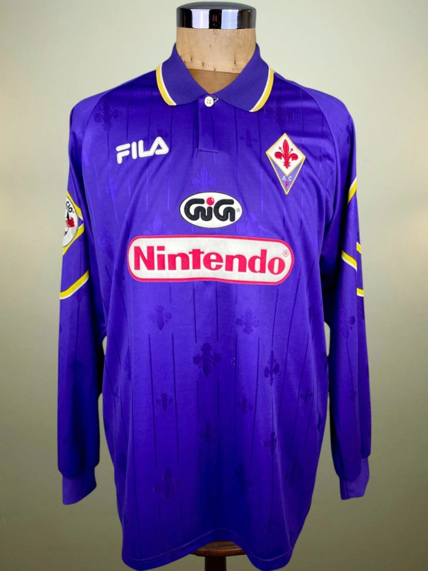 Match Shirt • Club • Fiorentina • 1997 • Fila • Home • #10 • Rui Costa • Match Worn