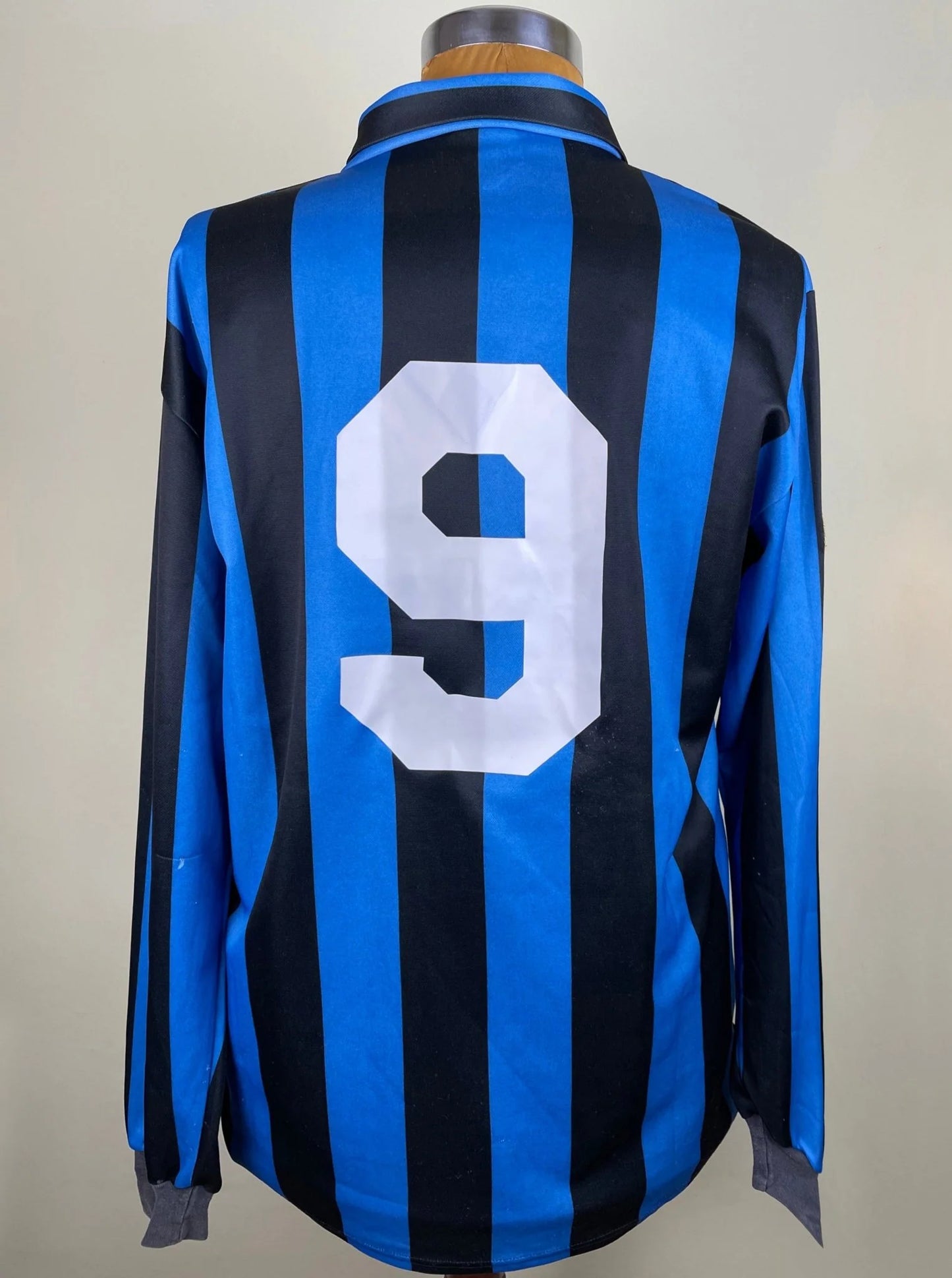 Match Shirt • Club • Inter • 1989 • Uhlsport • Home • #9 • Jurgen Klinsmann • Match Worn