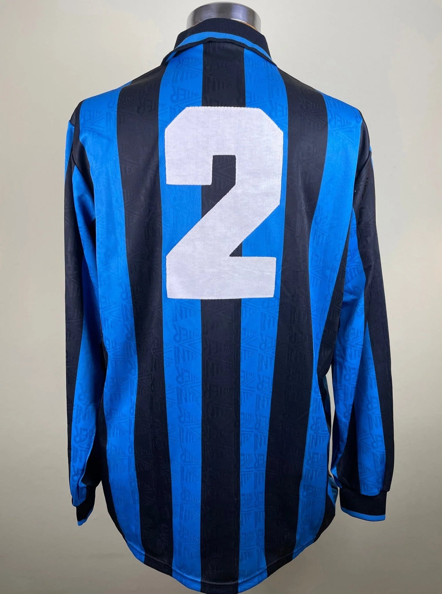 Match Shirt • Club • Inter • 1991 • Umbro • Home • #2 • Giuseppe Bergomi • Match Worn