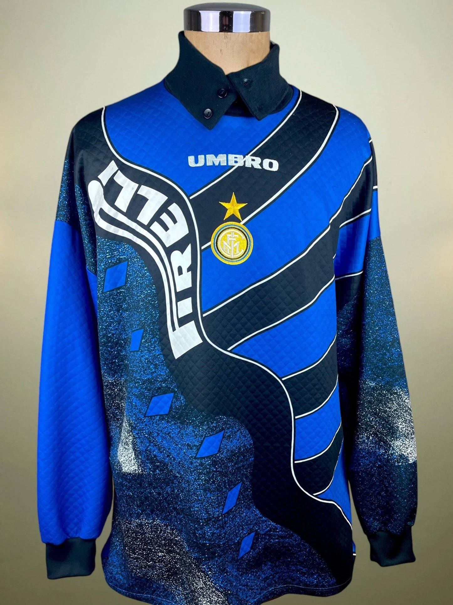 Match Shirt • Club • Inter • 1995 • Umbro • Keeper • #1 • Gianluca Pagliuca • Match Worn • Signed