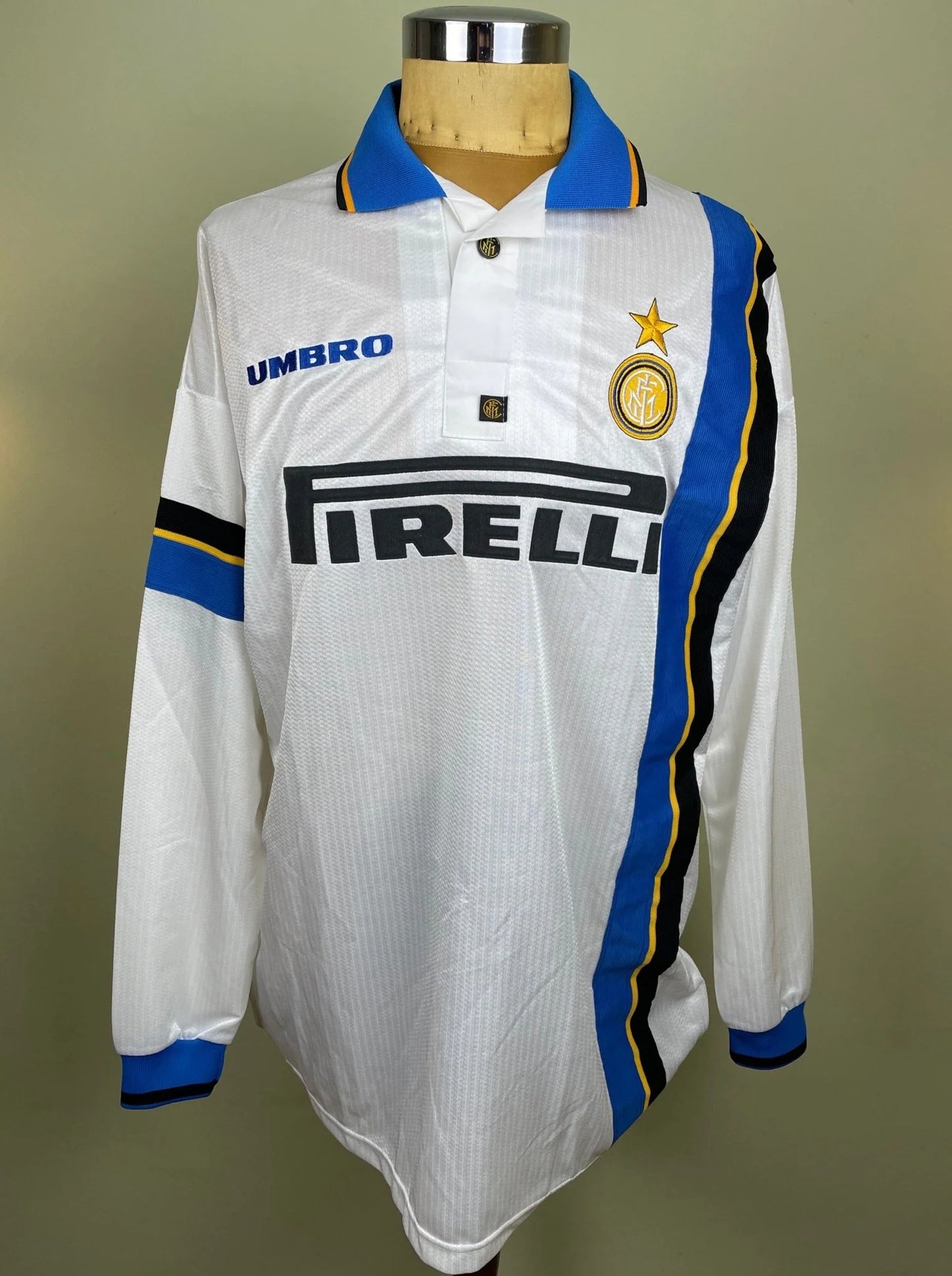 Match Shirt • Club • Inter • 1997 • Away • Home • #4 • Javier Zanetti • Match Worn