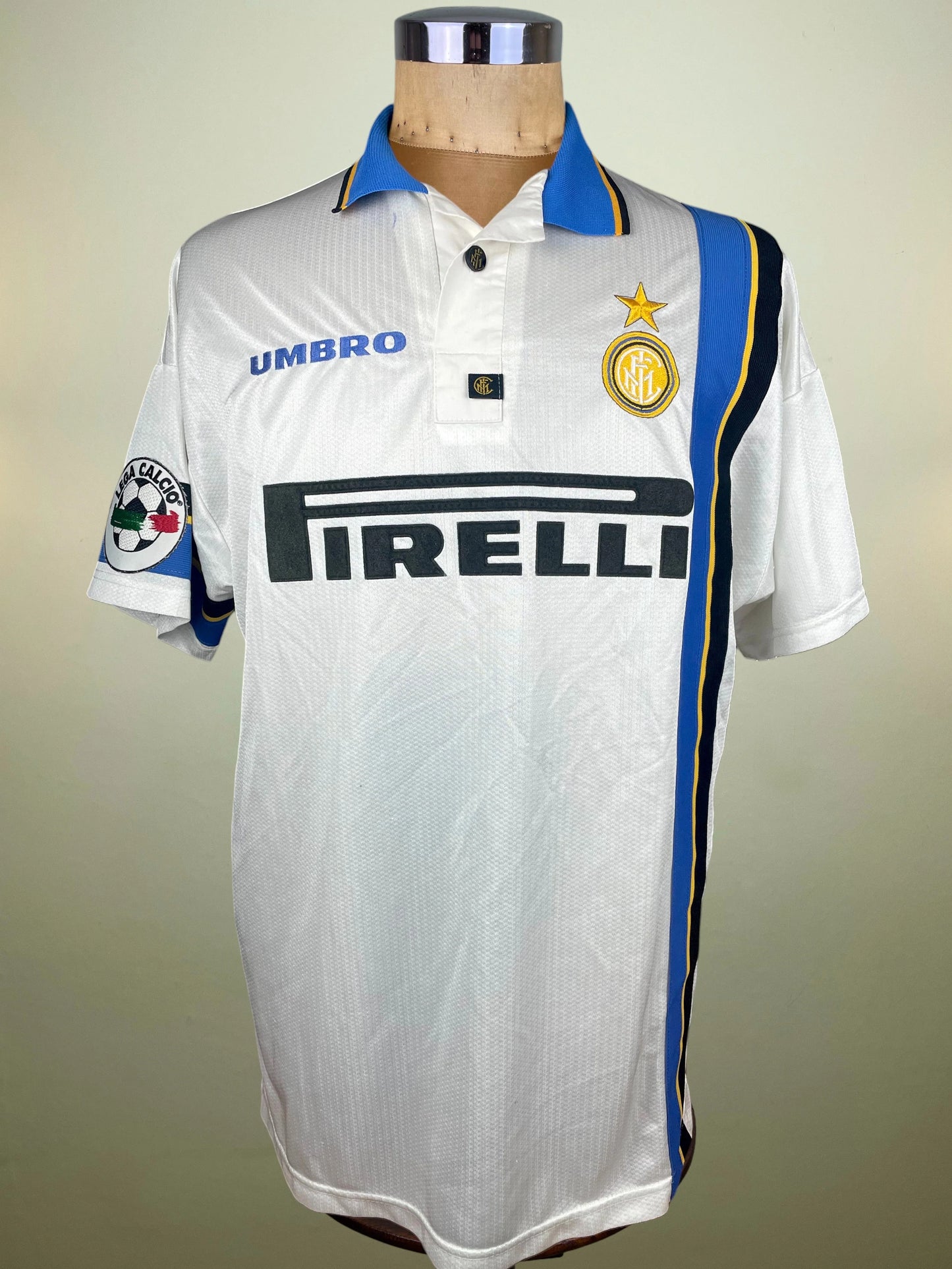 Match Shirt • Club • Inter • 1997 • Umbro • Away • #11 • Nwankwo Kanu • Match Worn
