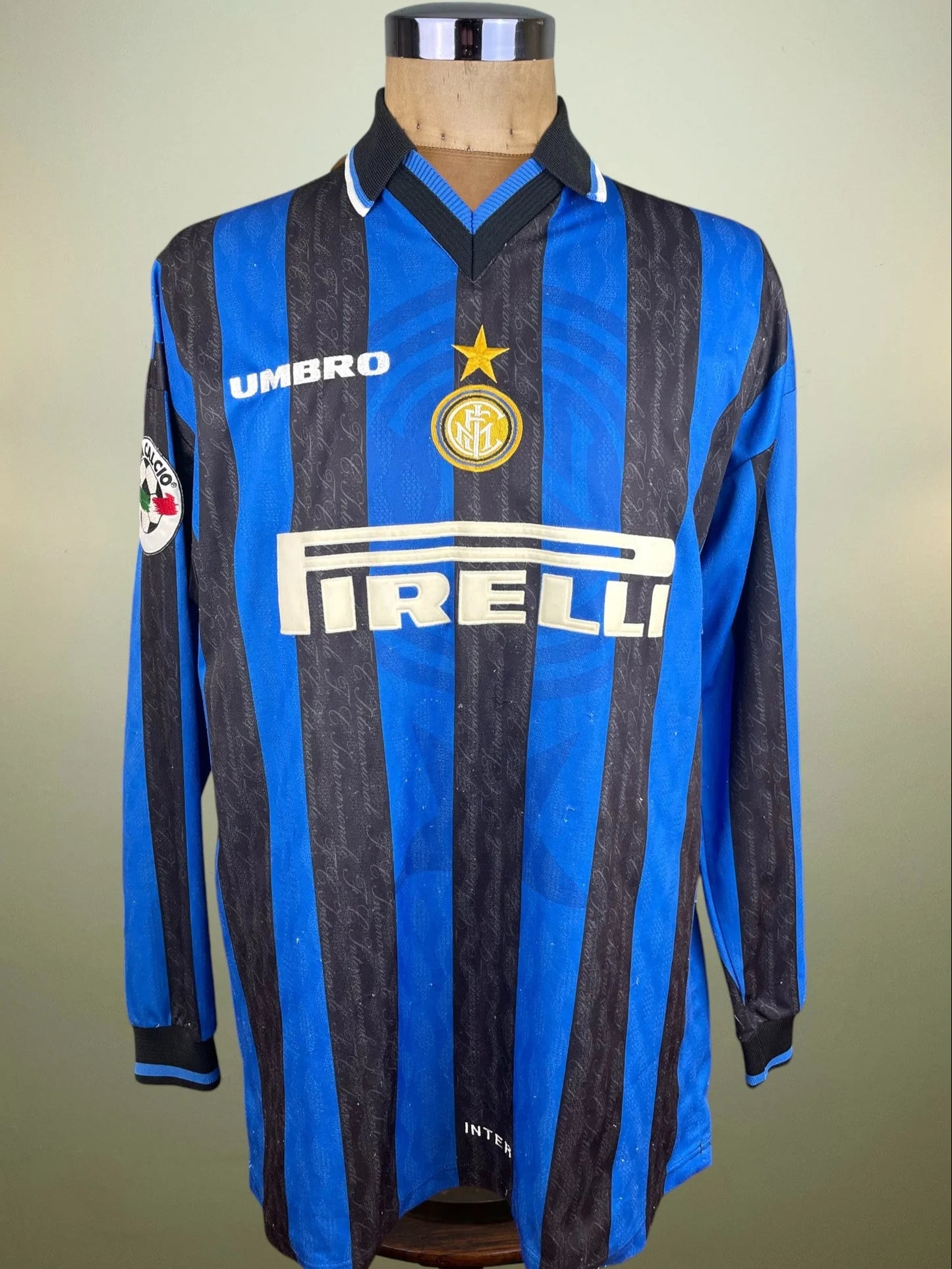 Match Shirt • Club • Inter • 1997 • Umbro • Home • #14 • Diego Simeone • vs AC Milan