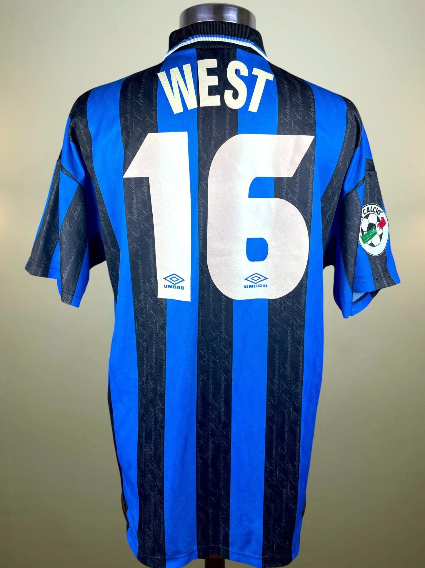 Match Shirt • Club • Inter • 1997 • Umbro • Home • #16 • Taribo West • Match Worn