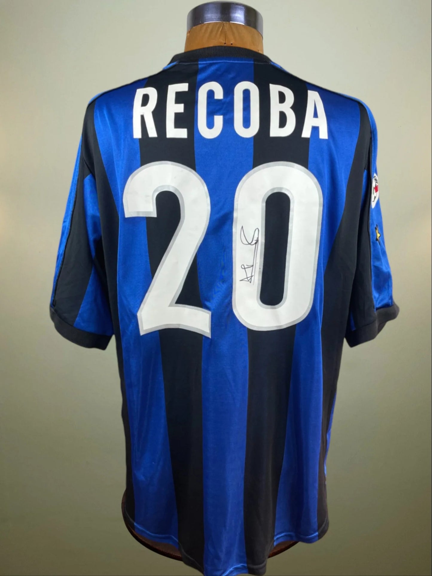 Match Shirt • Club • Inter • 1999 • Nike • Home • #20 • Alvaro Recoba • Match Worn • Signed