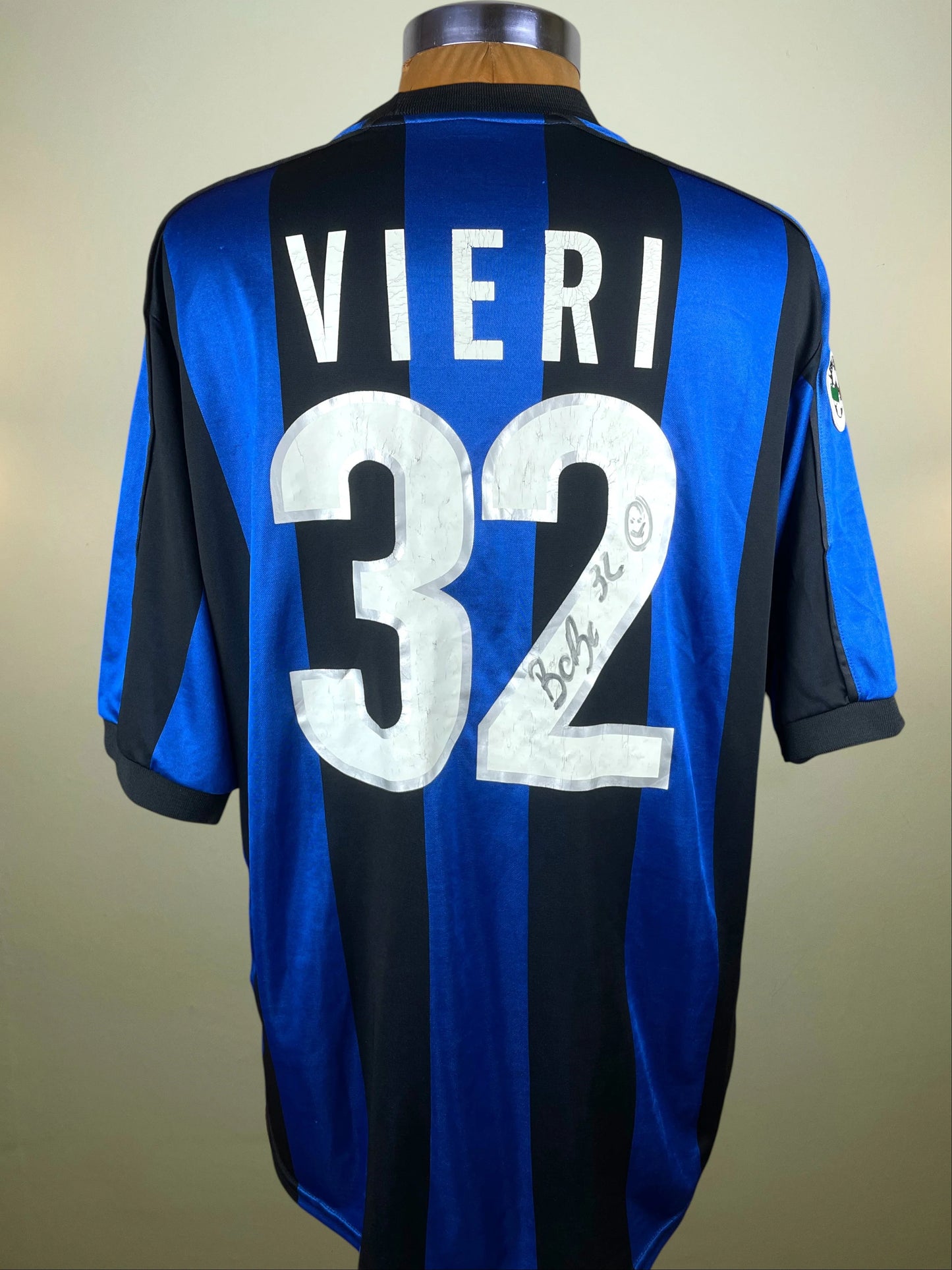Match Shirt • Club • Inter • 1999 • Nike • Home • #32 • Christian Vieri • Match Worn • Signed