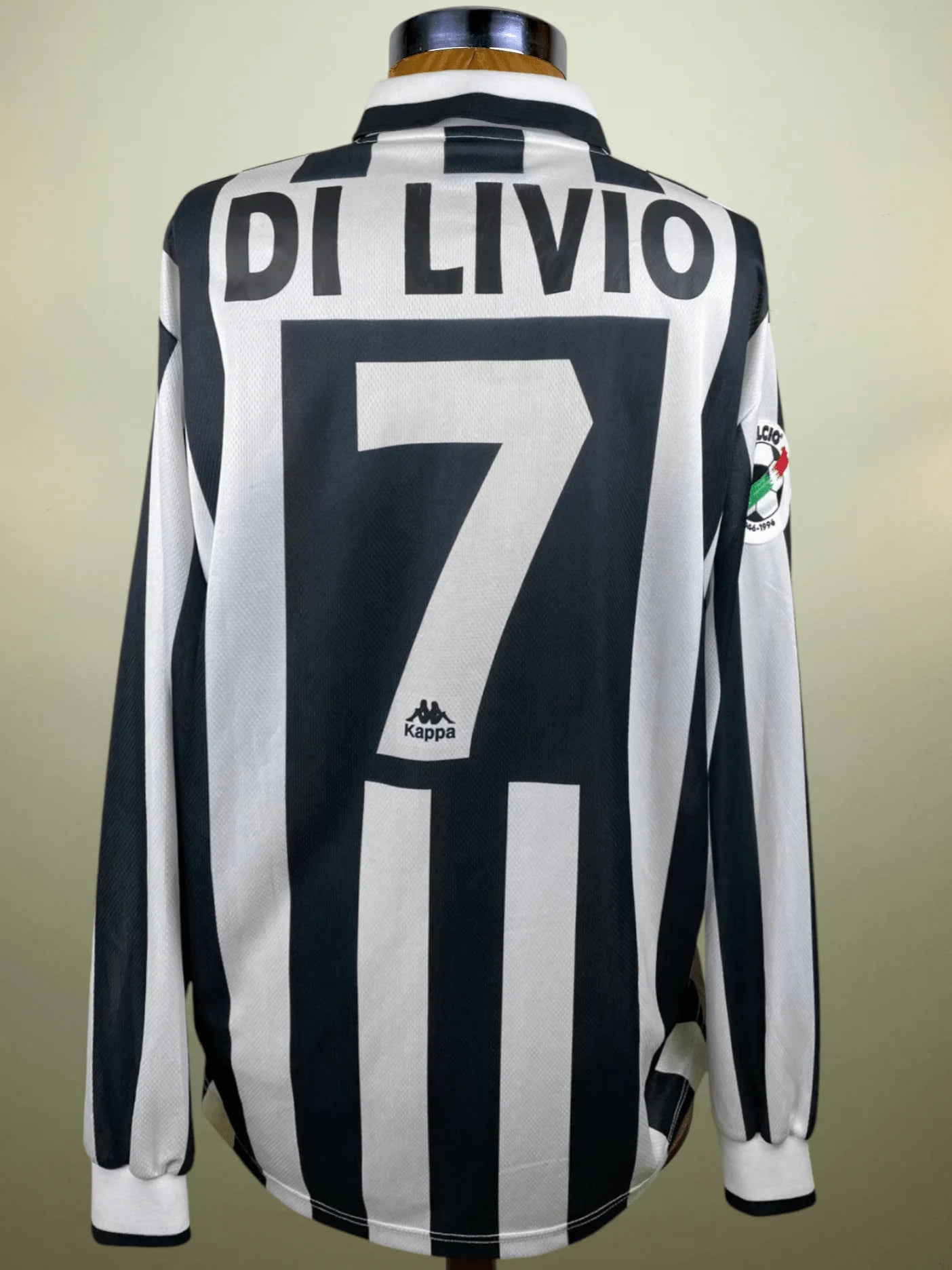 Match Shirt • Club • Juventus • 1996 • Kappa • Home • #7 • Angelo Di Livio • vs Napoli