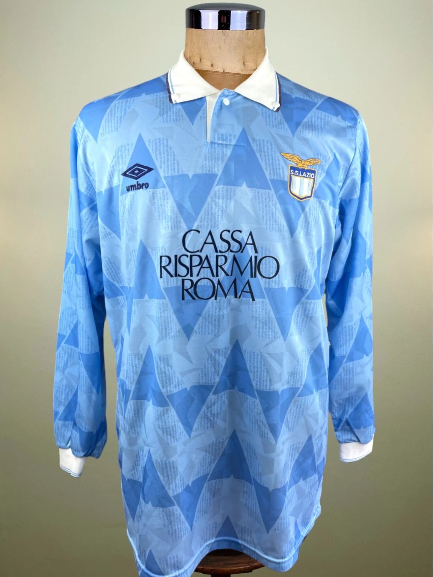 Match Shirt • Club • Lazio • 1989 • Umbro • Home • #4 • Match Worn