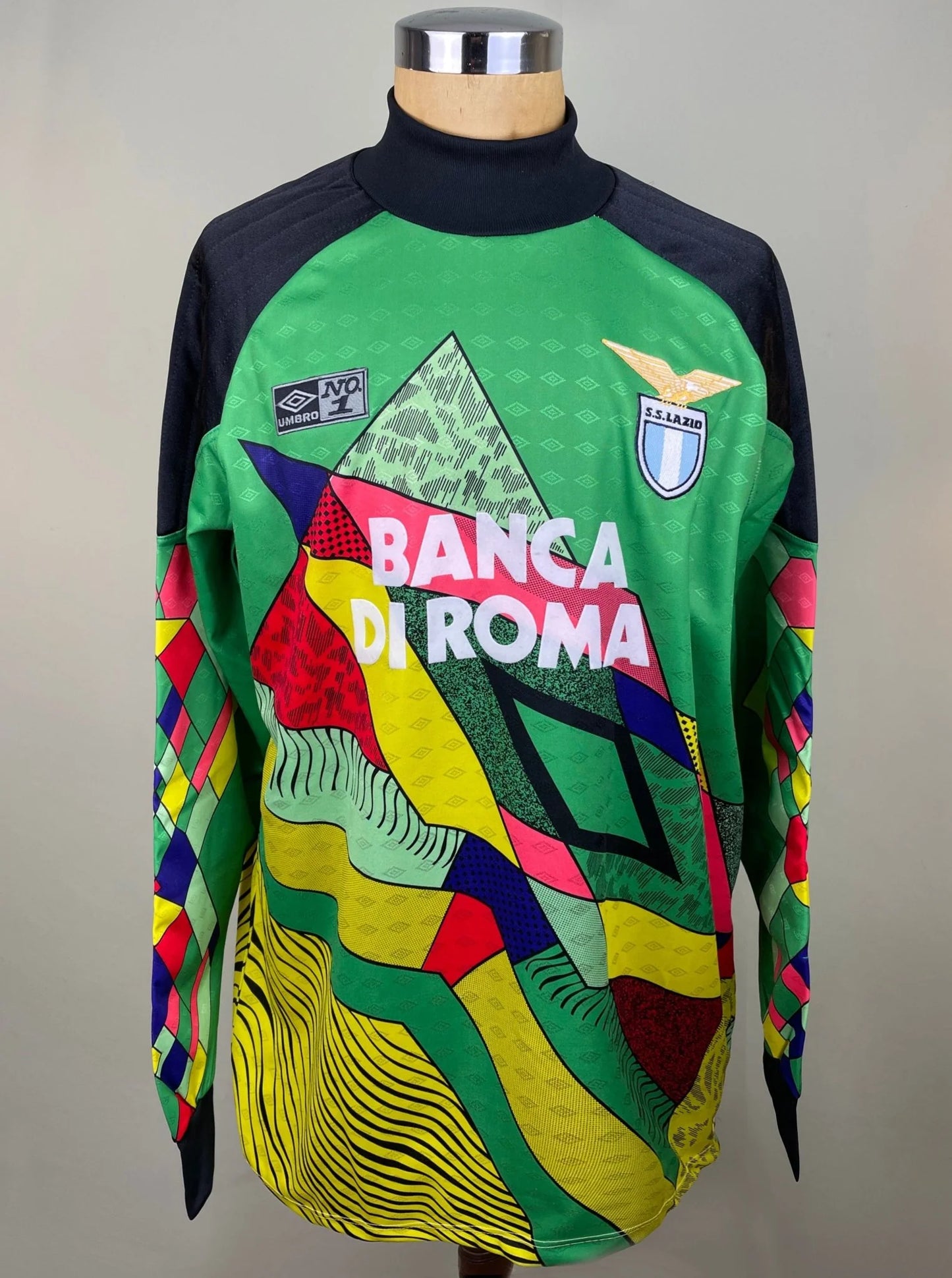 Match Shirt • Club • Lazio • 1993 • Umbro • Keeper • #1 • Luca Marchegiani • UEFA Cup