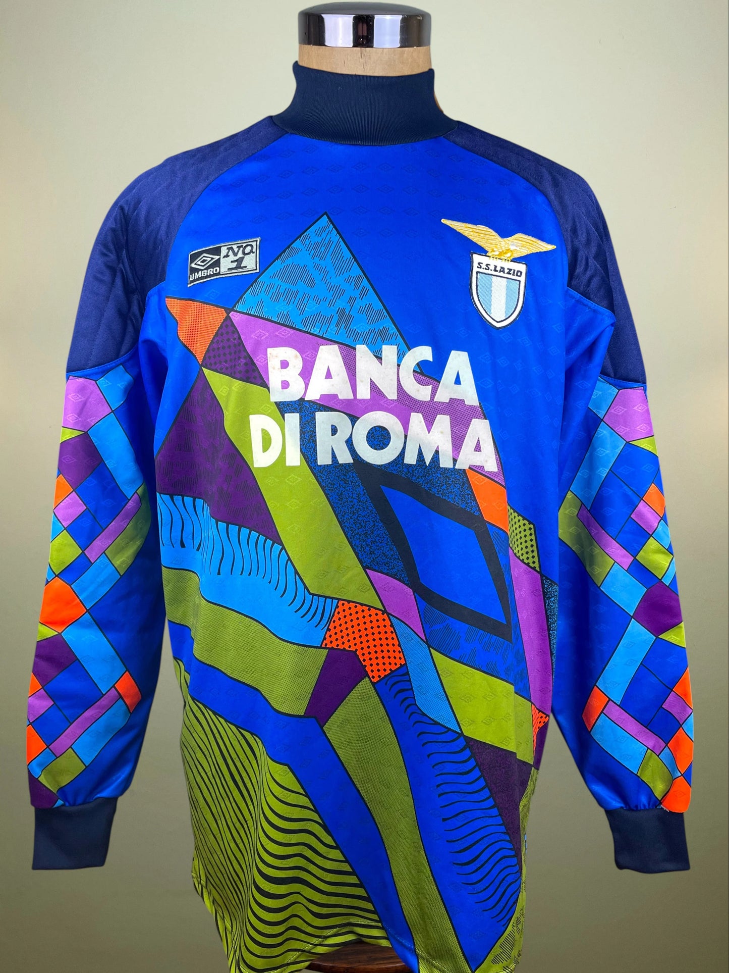 Match Shirt • Club • Lazio • 1993 • Umbro • Keeper • #1 • Luca Marchegiani • UEFA Cup