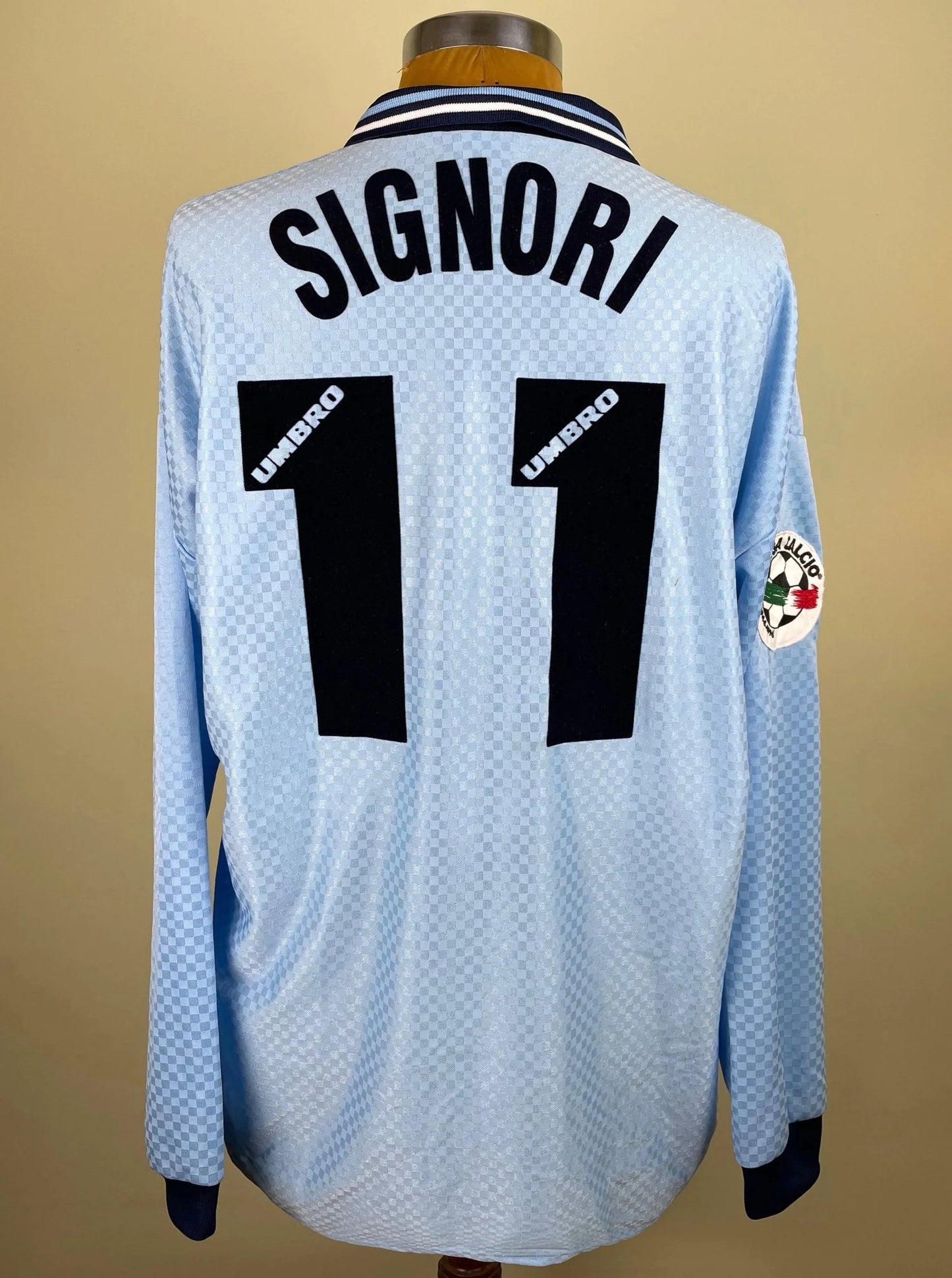 Match Shirt • Club • Lazio • 1996 • Umbro • Home • #11 • Giuseppe Signori • Match Worn