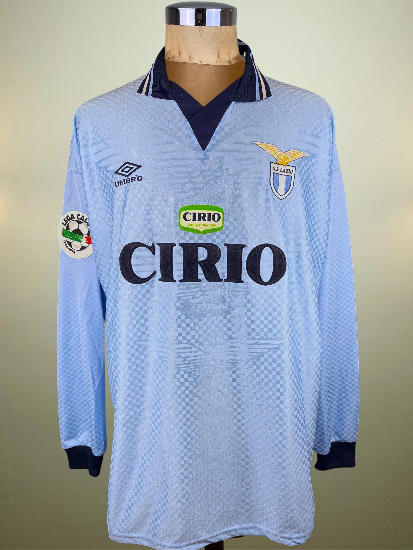Match Shirt • Club • Lazio • 1996 • Umbro • Home • #18 • Pavel Nedved • Match Worn • Unwashed