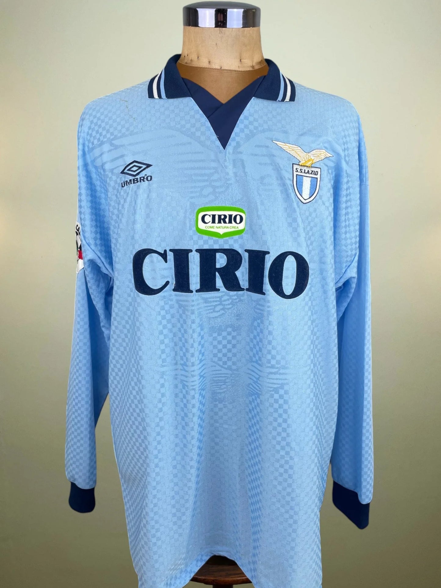 Match Shirt • Club • Lazio • 1996 • Umbro • Home • #9 • Pierluigi Casiraghi • Match Worn