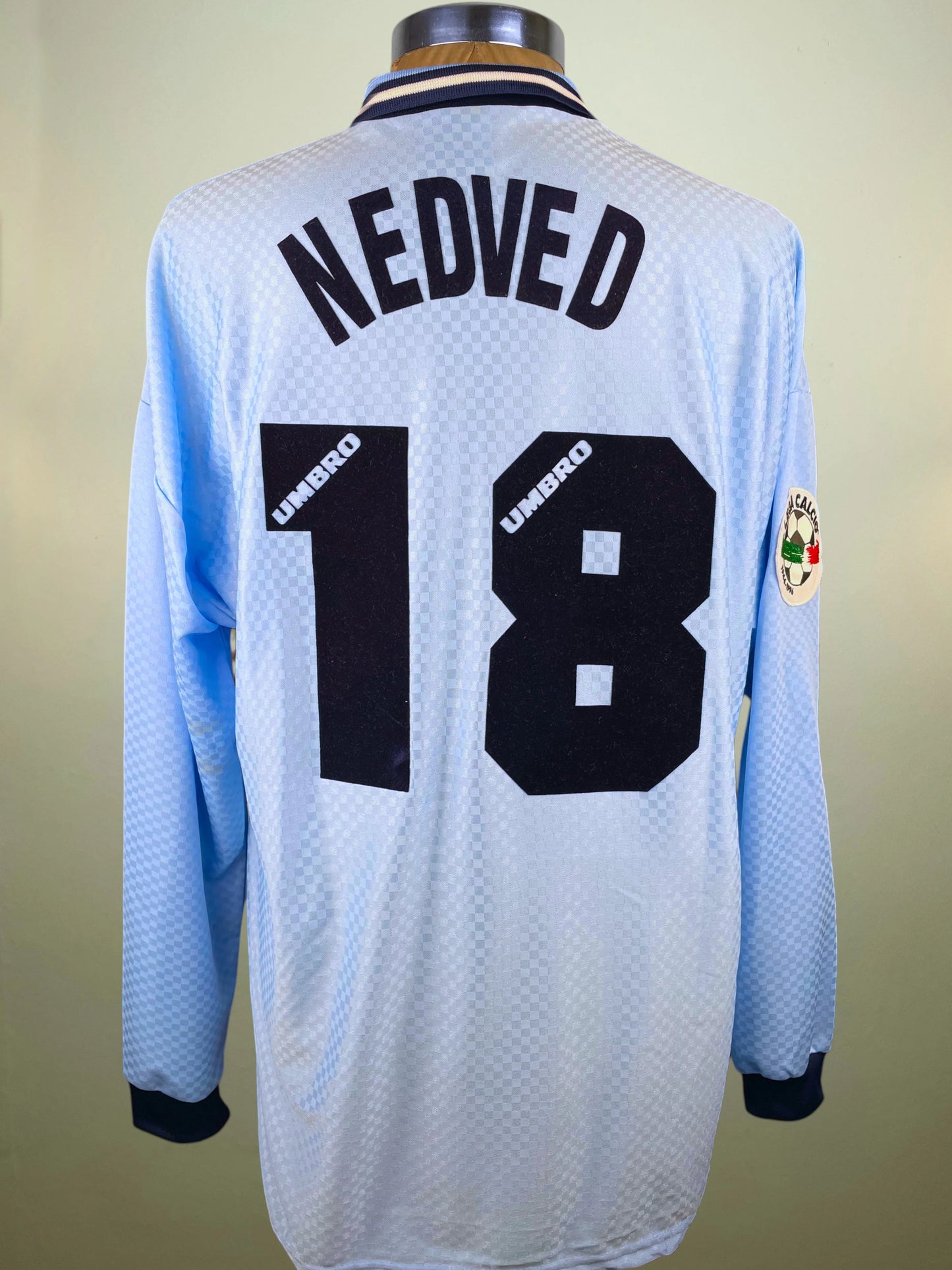 Match Shirt • Club • Lazio • 1996 • Umbro • Home • #18 • Pavel Nedved • Match Worn • Unwashed